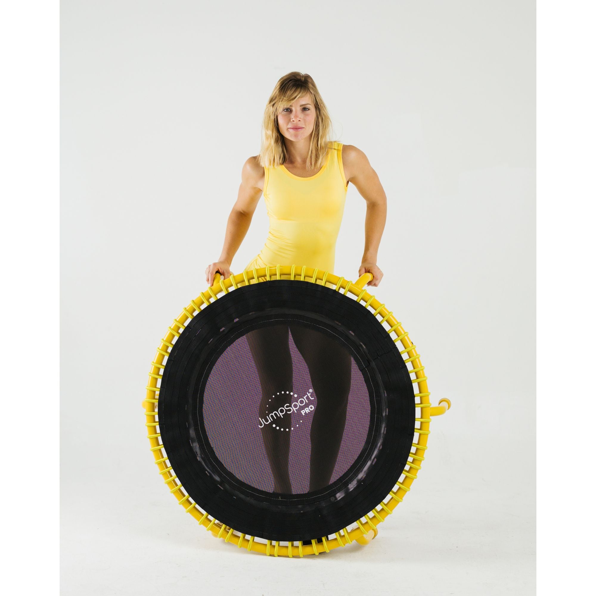 JumpSport 350 PRO Fitness Trampoline, Cardio Workout Equipment, 39 Inch, Radiate - Smart-nests