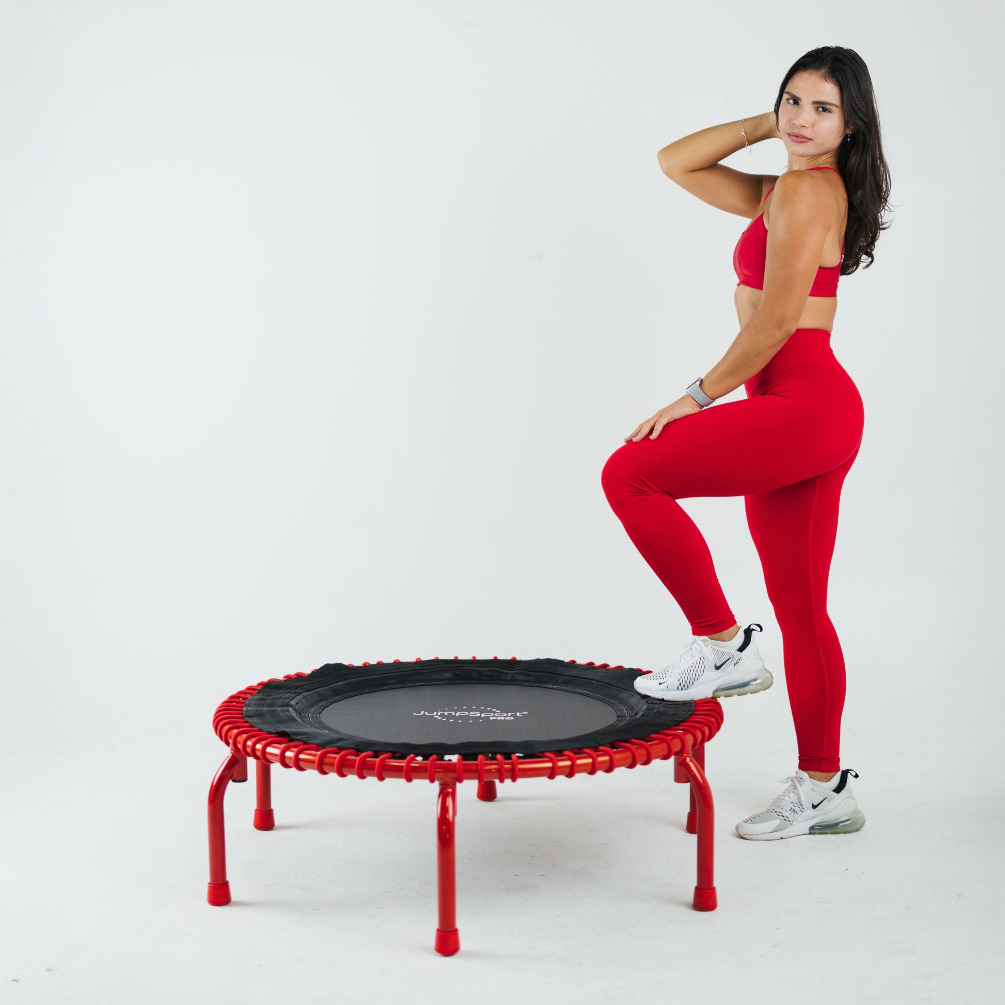 JumpSport 350 PRO Fitness Trampoline, Cardio Workout Equipment, 39 Inch, Ignite - Smart-nests