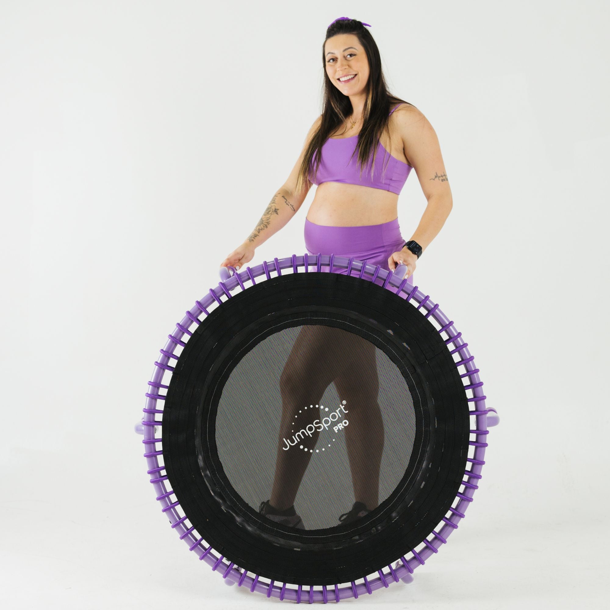 JumpSport 350 PRO Fitness Trampoline, Cardio Workout Equipment, 39 Inch, Inspire - Smart-nests