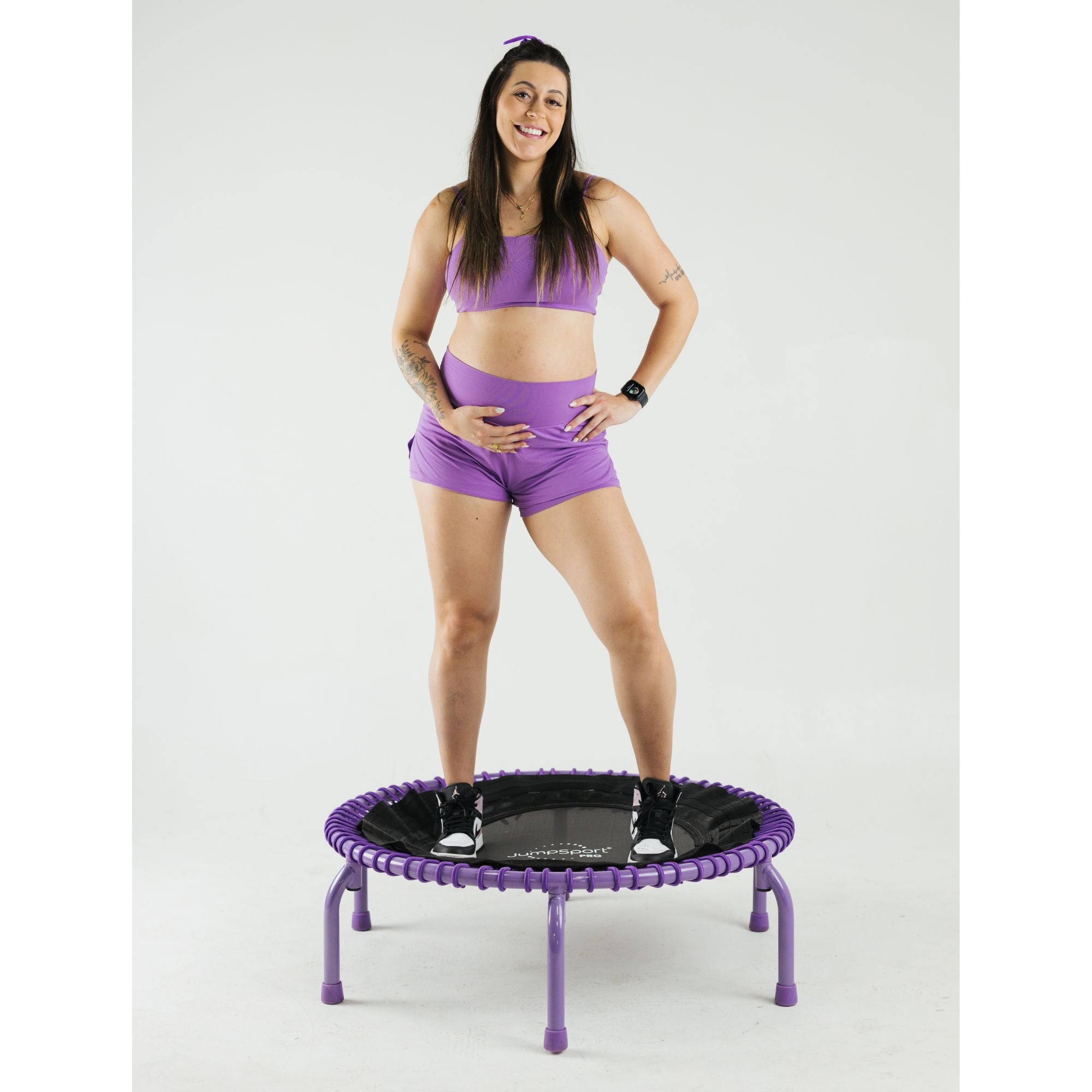 JumpSport 350 PRO Fitness Trampoline, Cardio Workout Equipment, 39 Inch, Inspire - Smart-nests