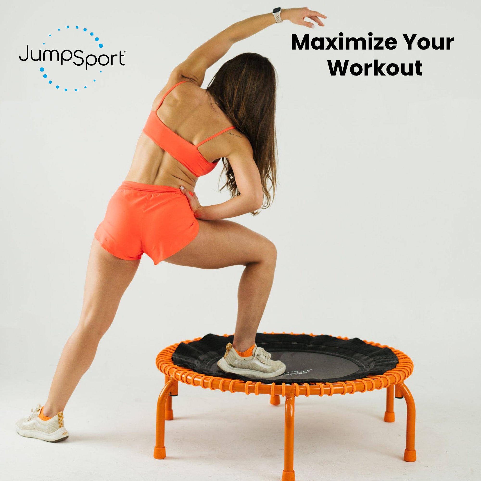 JumpSport 350 PRO Fitness Trampoline, Cardio Workout Equipment, 39 Inch, Energize - Smart-nests