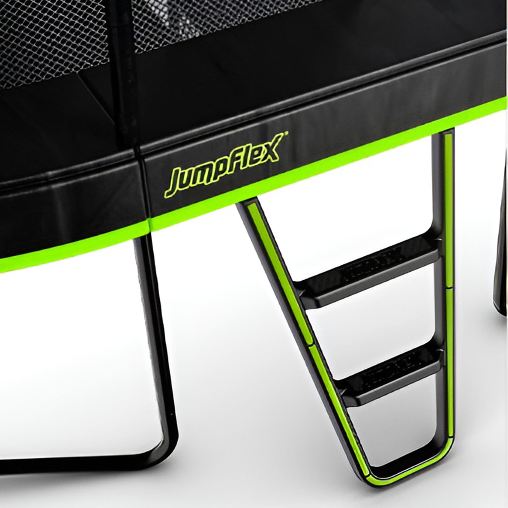 JumpFlex MEGA 17' Trampoline, Large Outdoor Jumping Play Set with Net and Ladder - Smart-nests