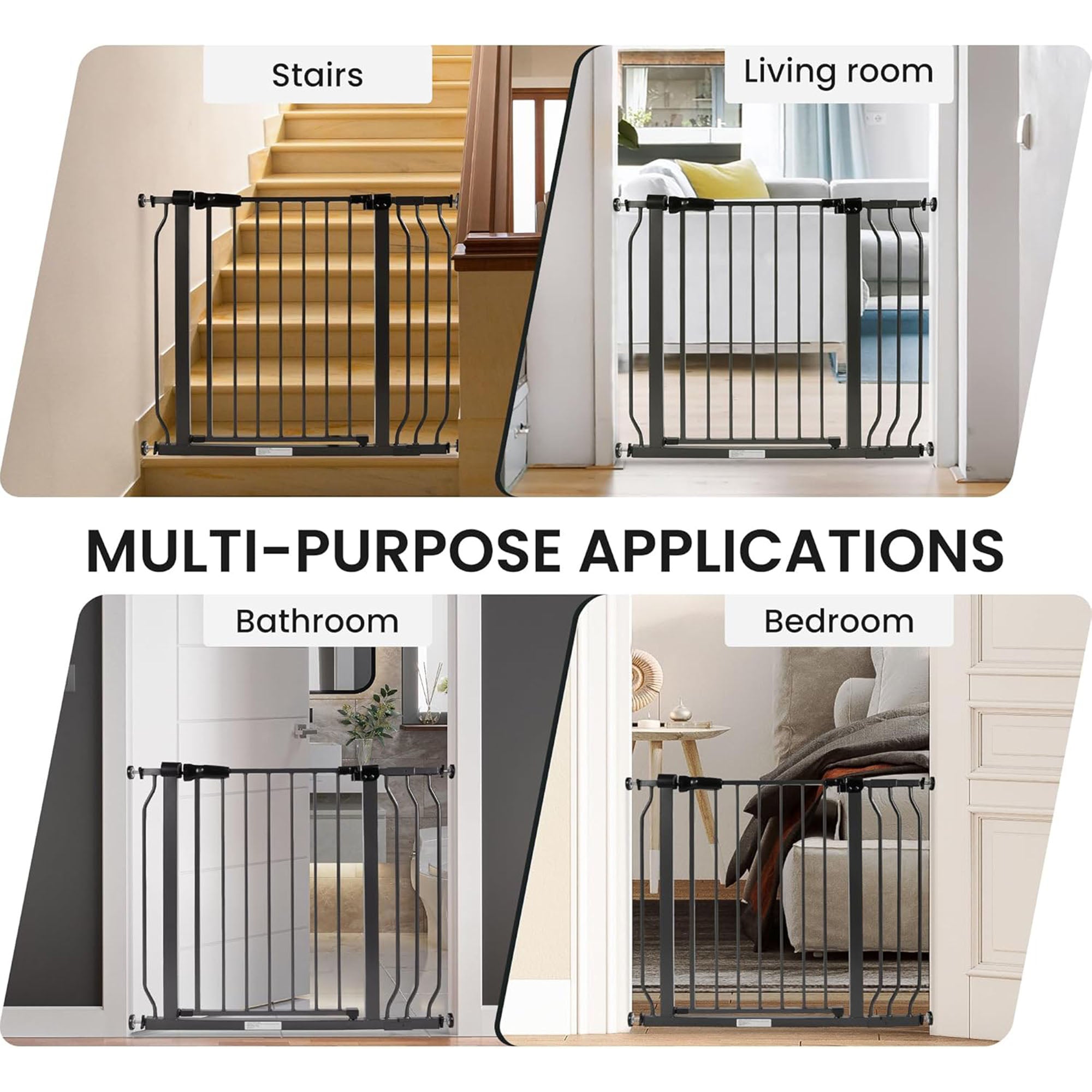 BalanceFrom Walk Thru Safety Gate, Baby & Pet, Doorways, Hallways, 30”, Graphite - Smart-nests