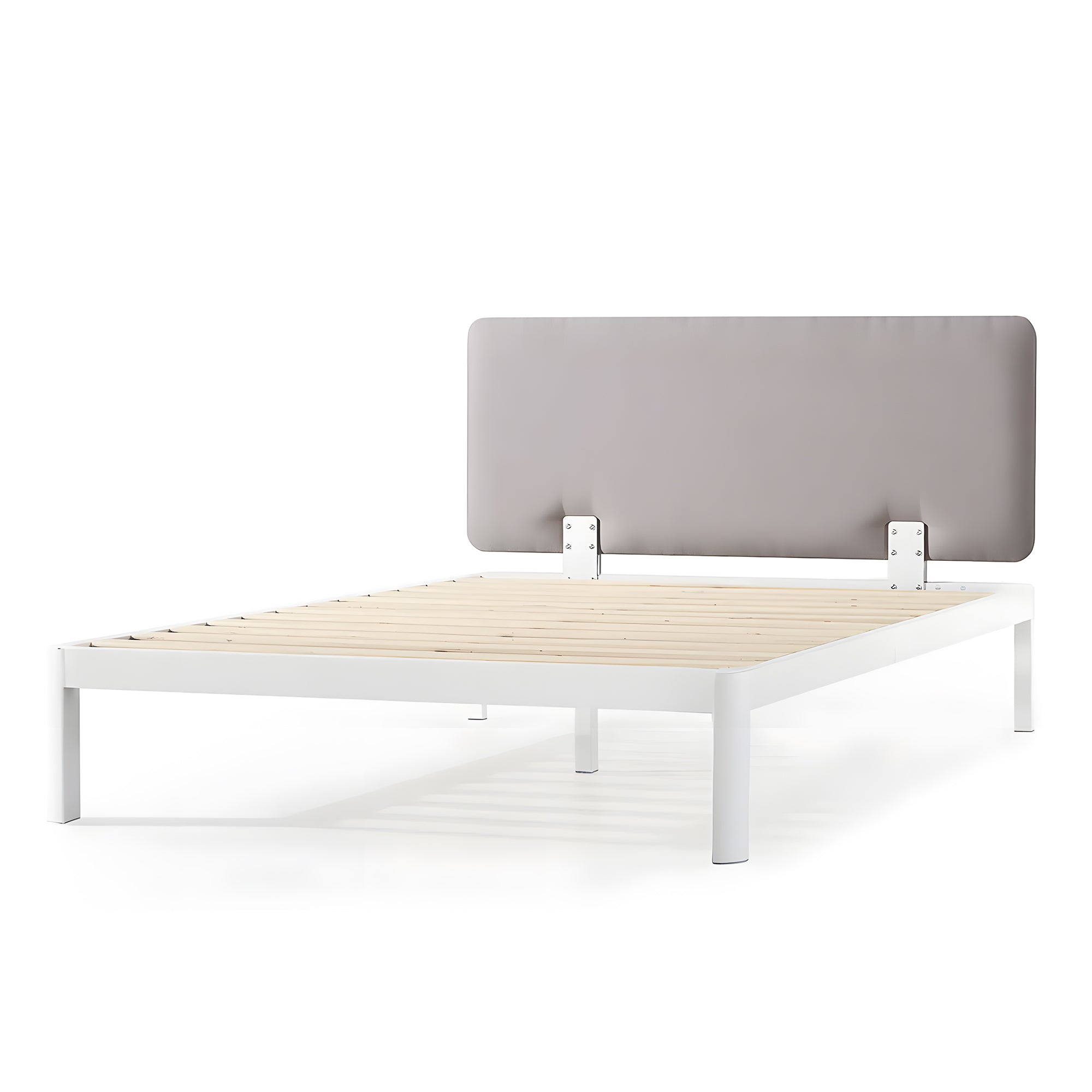 Mellow KERT Metal and Wood Platform Bed Frame with Upholstered Headboard, Full - Smart-nests