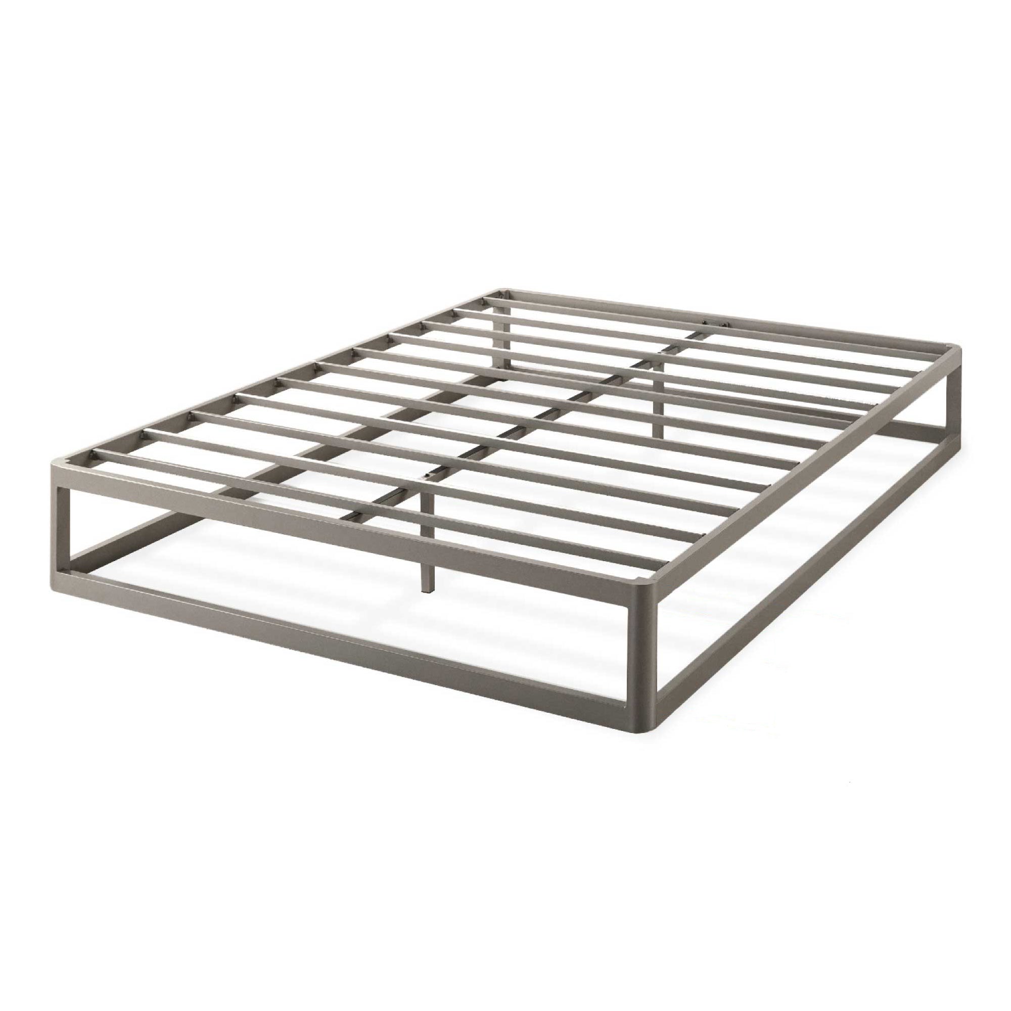 Mellow Ace of Base Metal Platform Low Profile Bed Frame, Round 12 Inch, King - Smart-nests