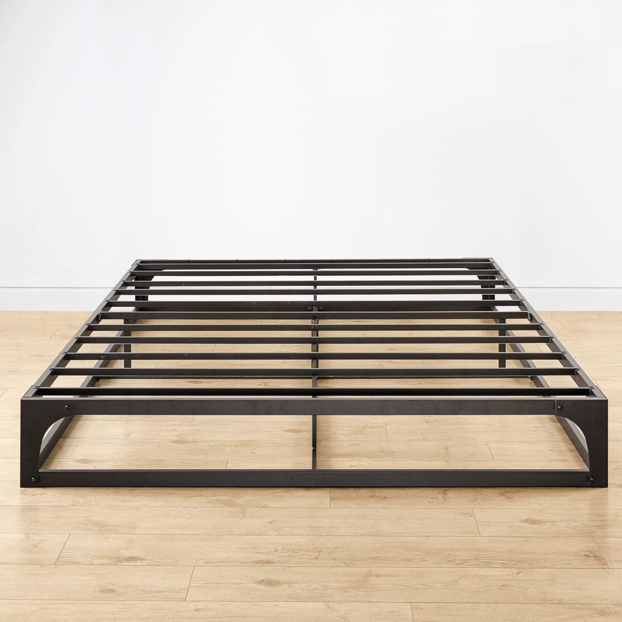 Mellow Ace of Base Metal Platform Low Profile Bed Frame, Hinged 12 Inch, Queen - Smart-nests