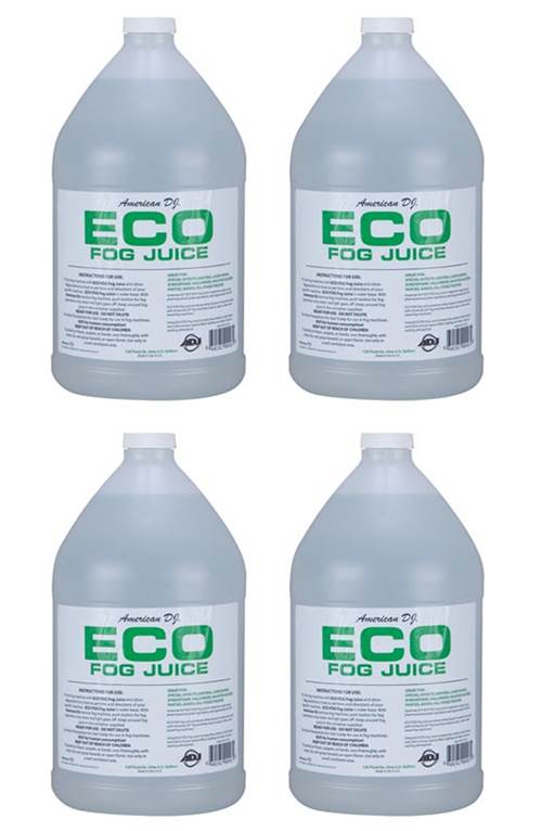 (4) AMERICAN DJ ECO-FOG/G Gallons of Fog/Smoke/Haze Machine Refill Liquid Juice - Smart-nests