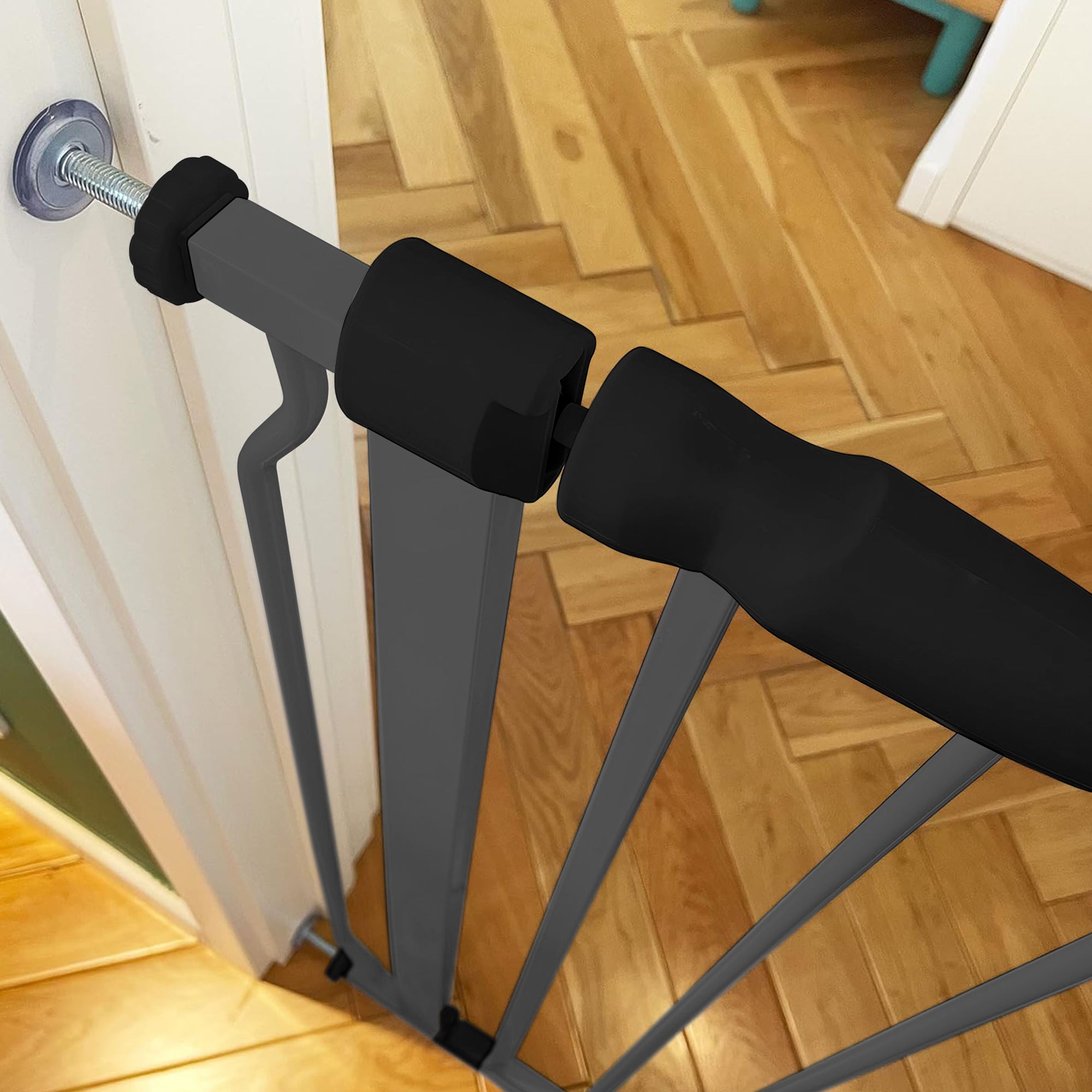 BalanceFrom Walk Thru Safety Gate, Fits 29.1-33.8" Openings, 36” Tall, Graphite - Smart-nests