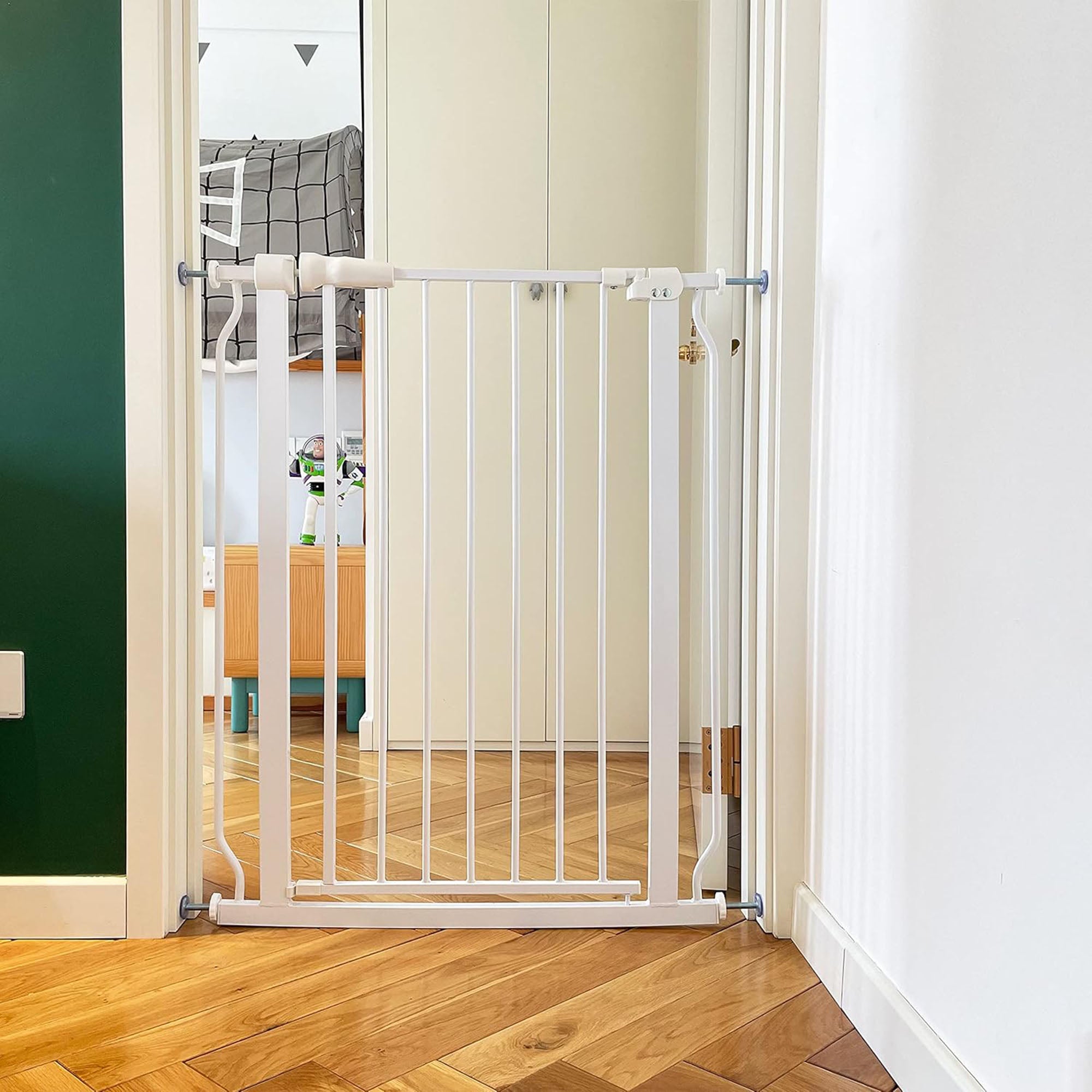 BalanceFrom Walk Thru Safety Gate, Fits 29.1-33.8" Openings, 36” Tall, White - Smart-nests