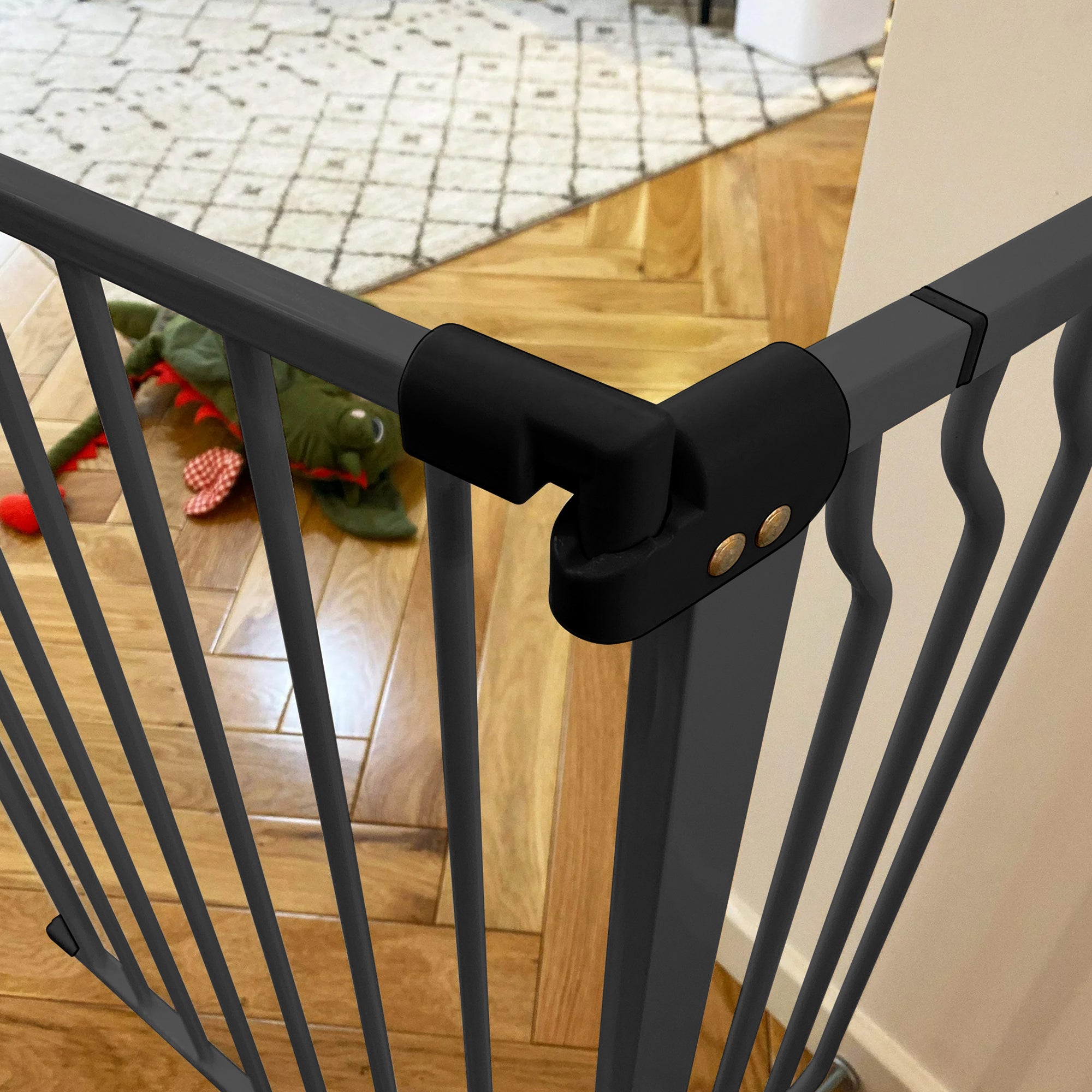 BalanceFrom Walk Thru Safety Gate, Fits 29.1-38.5" Openings, 36” Tall, Graphite - Smart-nests