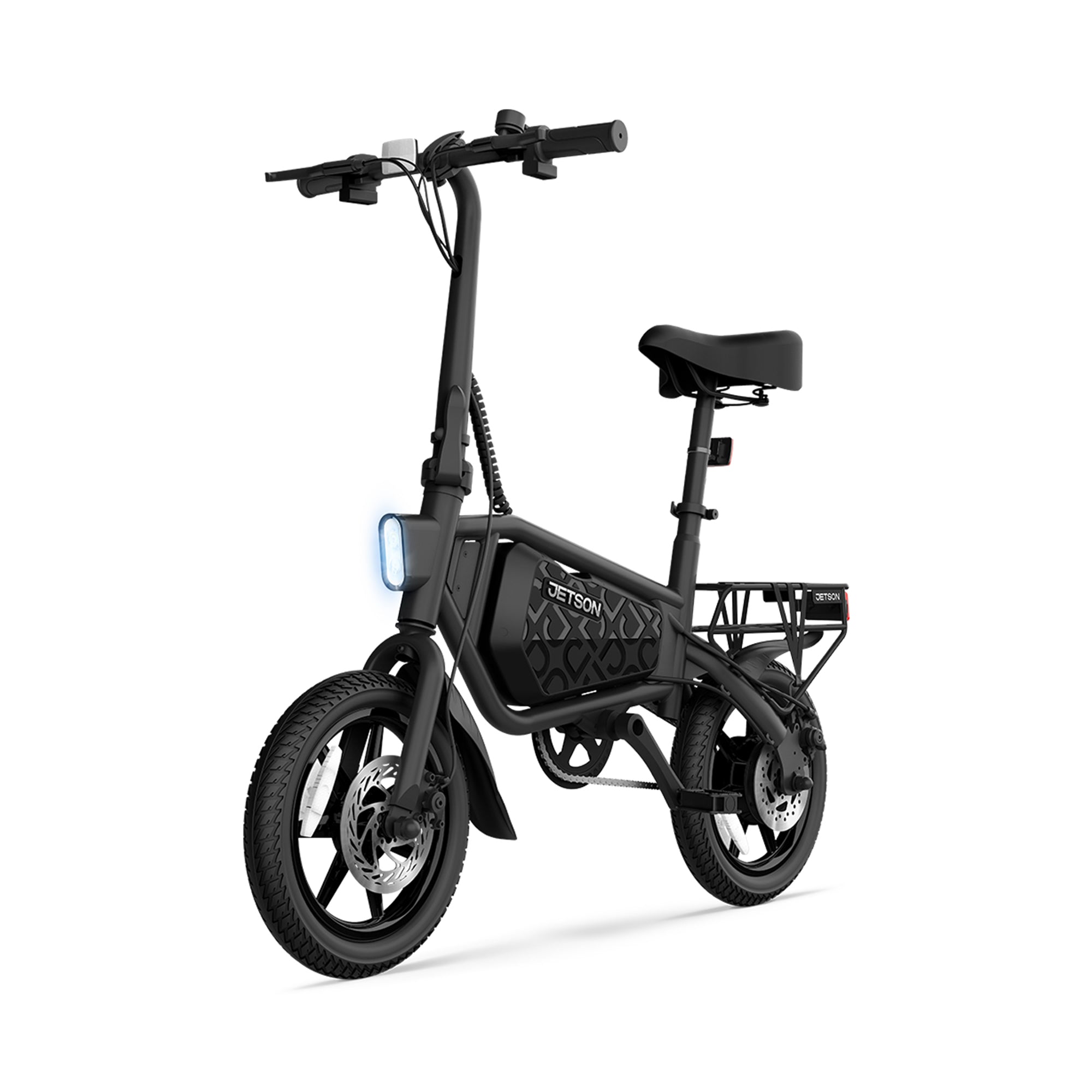 Jetson Bolt Pro Max Electric Folding Bike,14 Inch Wheels, 15.5 MPH Speed, Black - Smart-nests