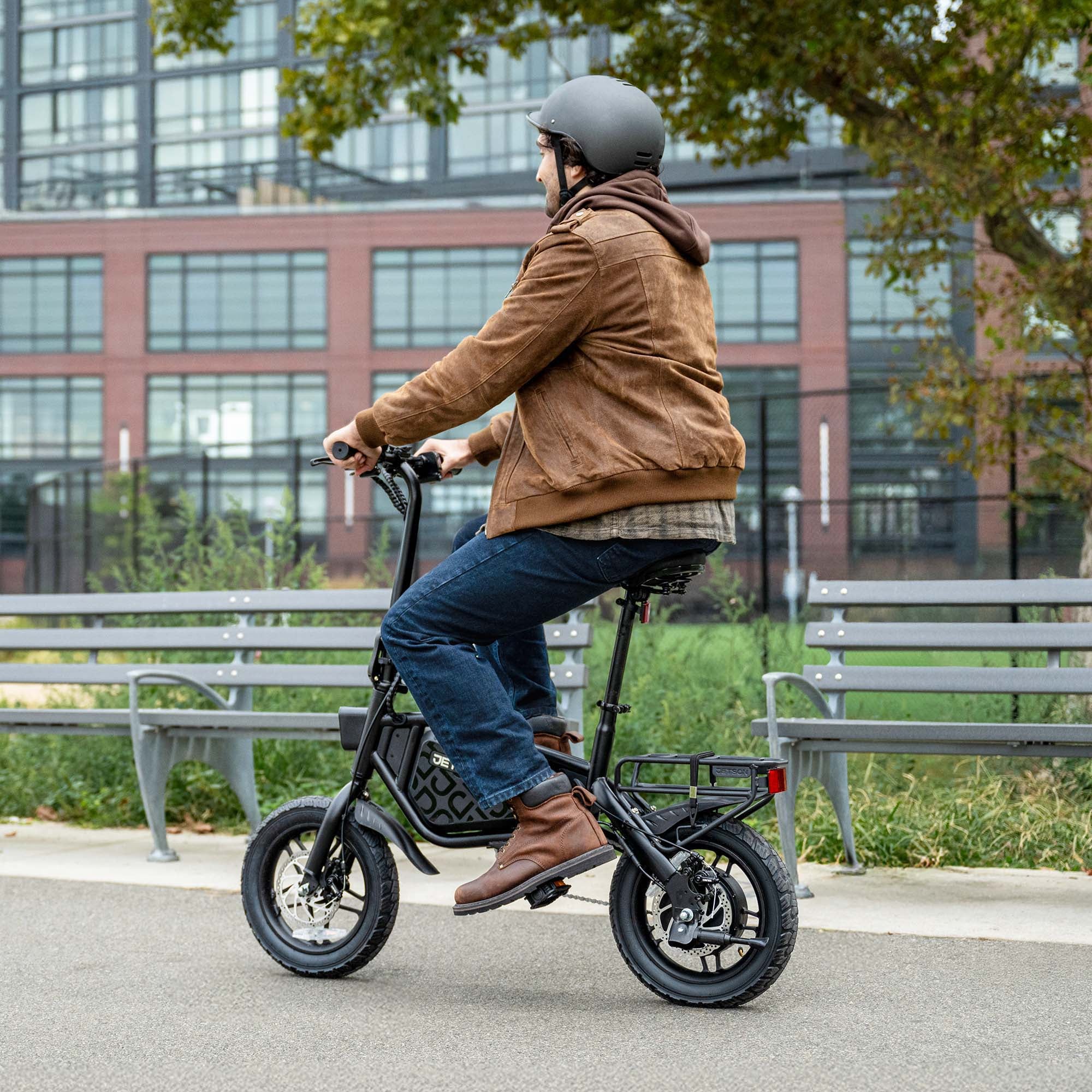 Jetson Bolt Pro Max Electric Folding Bike,14 Inch Wheels, 15.5 MPH Speed, Black - Smart-nests