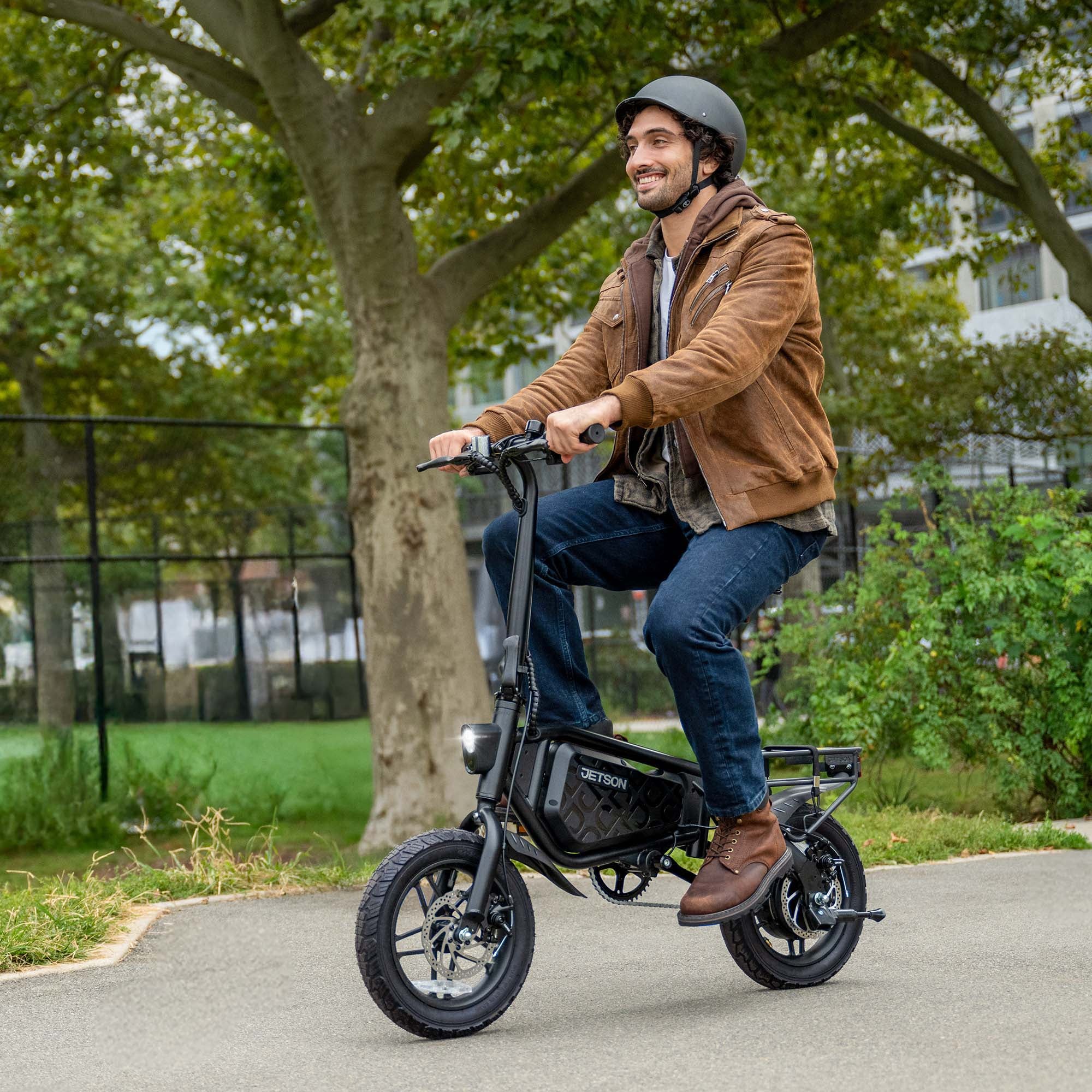 Jetson Bolt Pro Max Electric Folding Bike,14 Inch Wheels, 15.5 MPH Speed, Black - Smart-nests