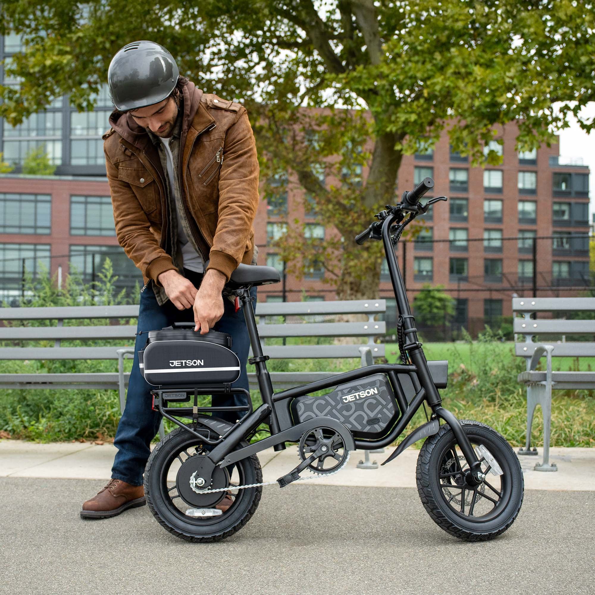 Jetson Bolt Pro Max Electric Folding Bike,14 Inch Wheels, 15.5 MPH Speed, Black - Smart-nests