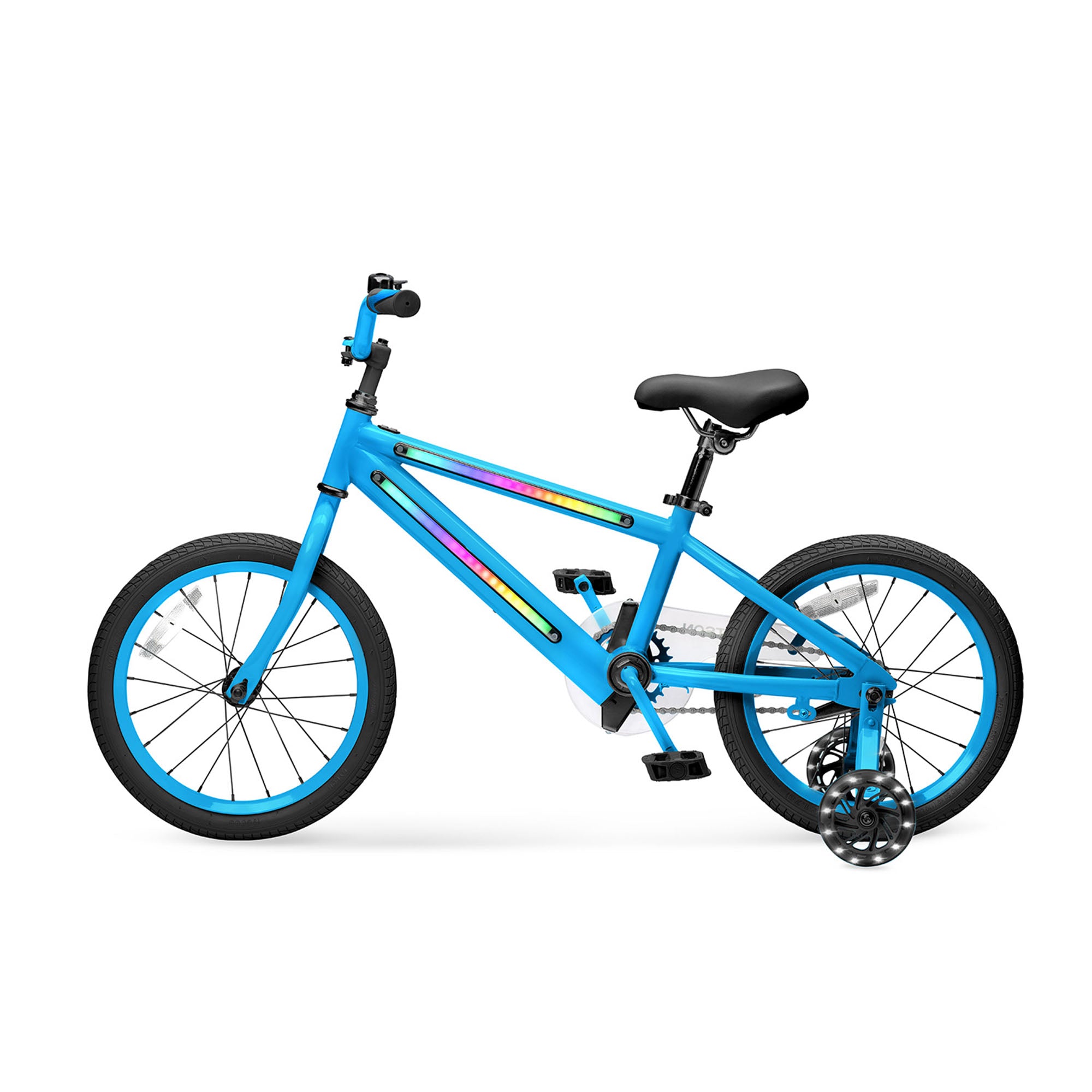 Jetson Light Rider 16" LED Kids Bike with Coaster Brakes, Training Wheels, Blue - Smart-nests