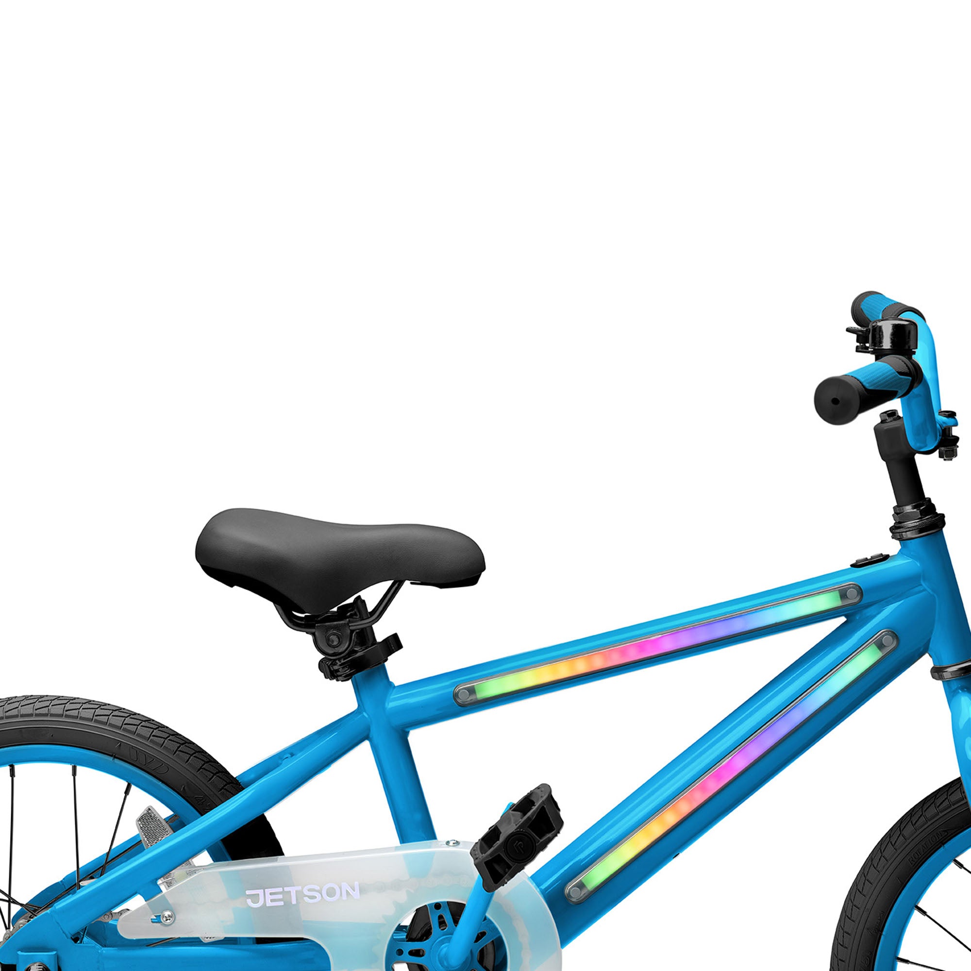 Jetson Light Rider 16" LED Kids Bike with Coaster Brakes, Training Wheels, Blue - Smart-nests