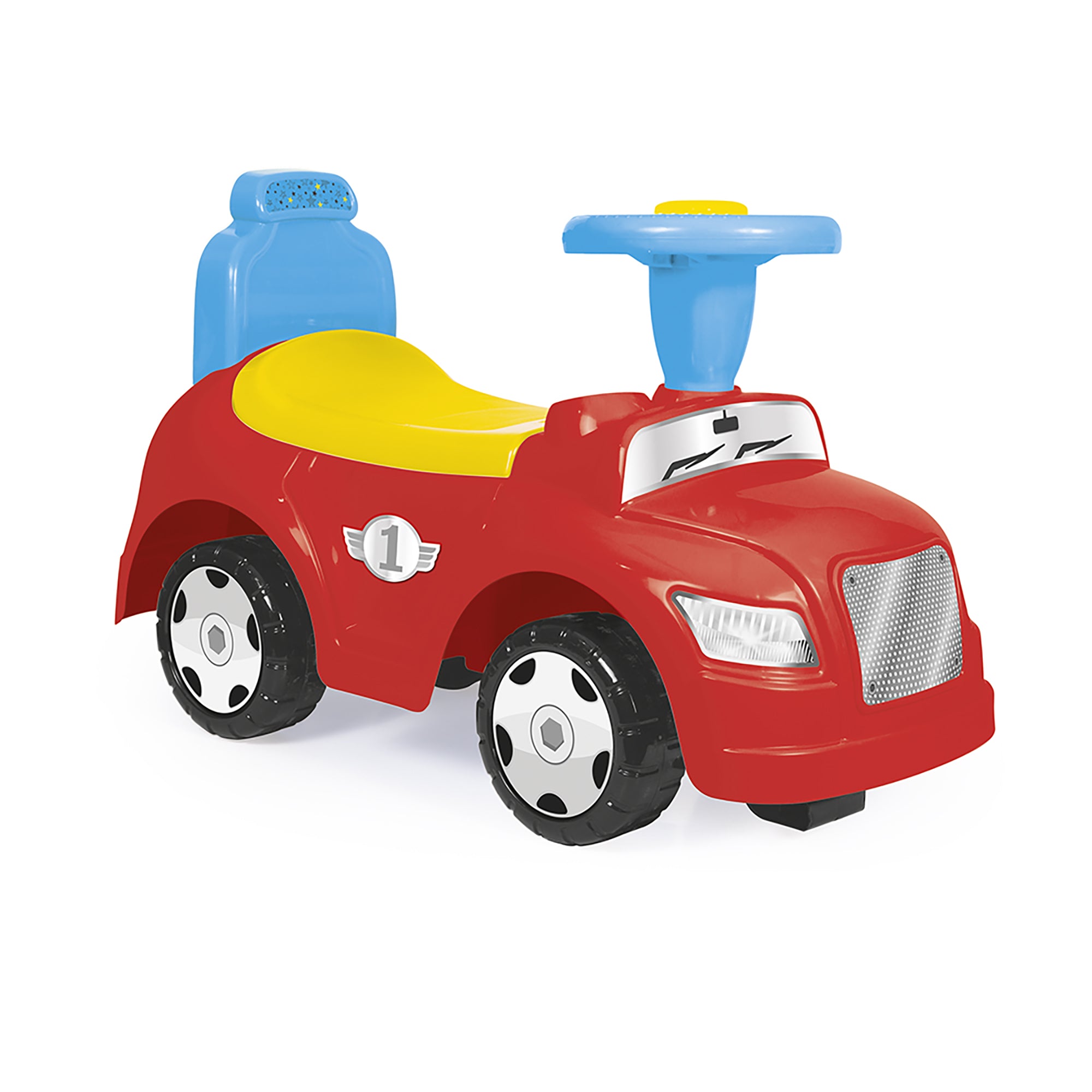 Dolu 2-in-1 Step Car Ride-On Toy and Walker, with Under-Seat Storage Compartment - Smart-nests