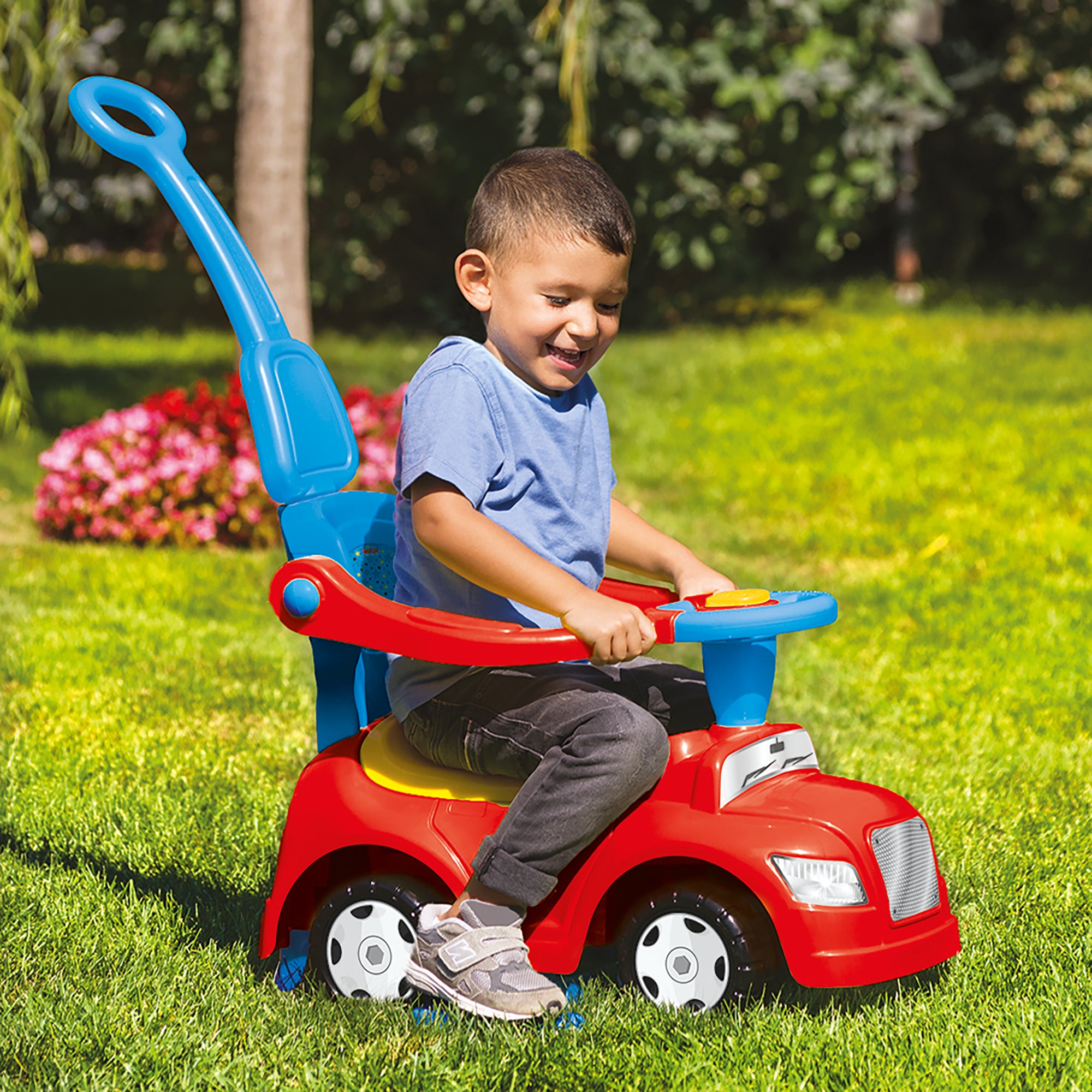 DOLU 4-in-1 Step Car with Parental Handle, for Toddlers 12 Months Old and Up - Smart-nests