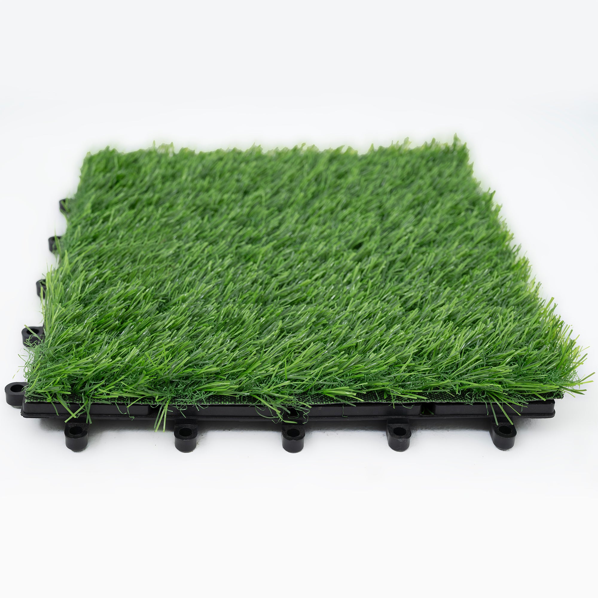 Bliss Outdoors 12"x12" Artificial PP Grass Interlocking Tiles, Green, Set of 10 - Smart-nests