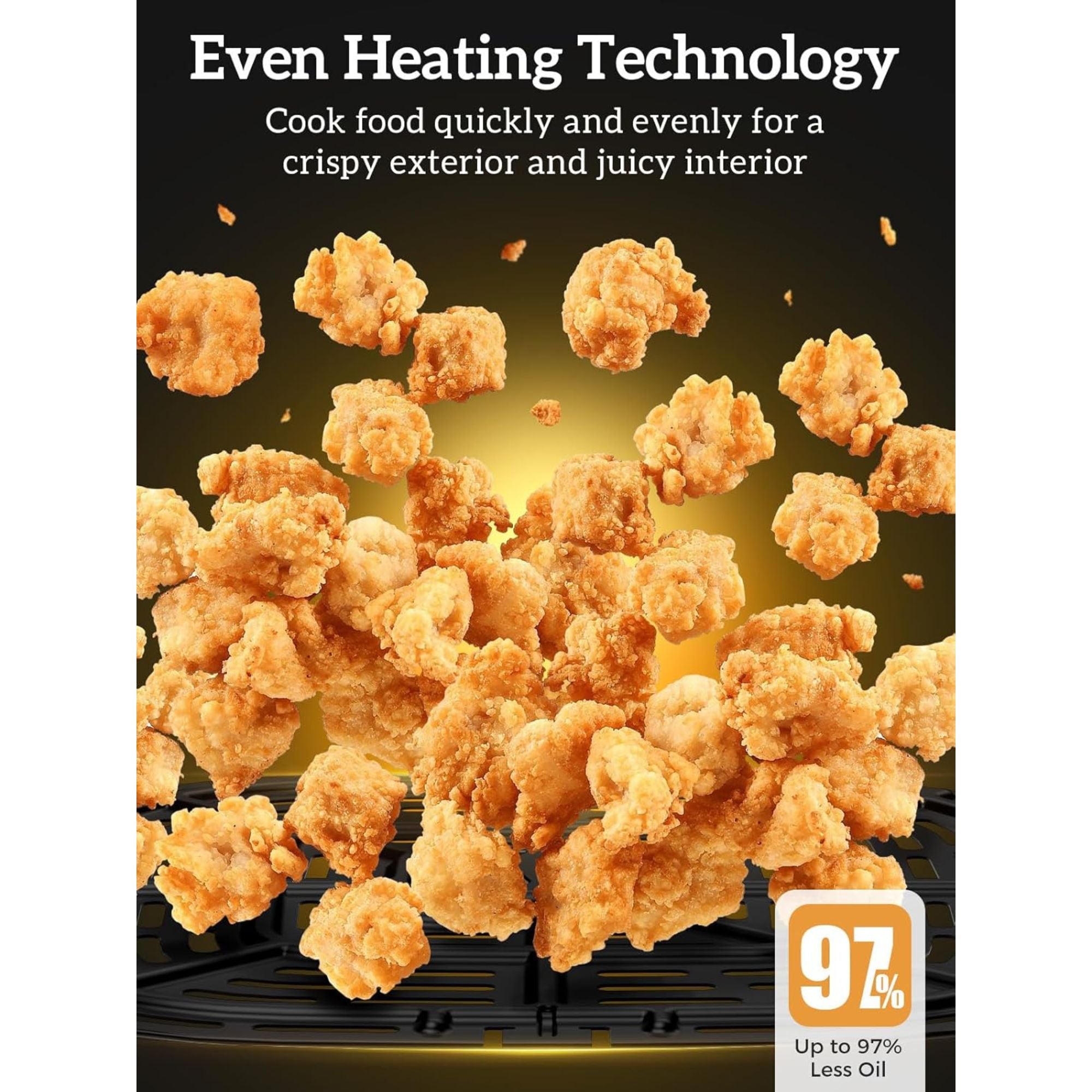 Kitchen Elite Digital Air Fryer Oven, Compact Cooker, 5.28 Qt, Stainless Steel - Smart-nests