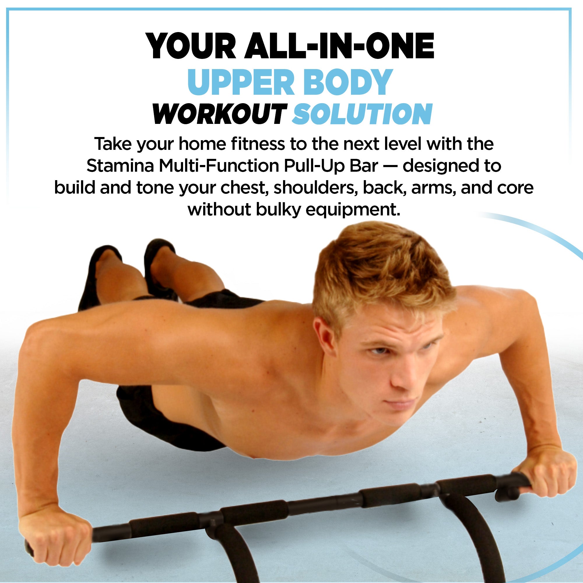 Stamina Products Multi-Function Pull-Up Bar for At-Home Upper-Body Workouts - Smart-nests