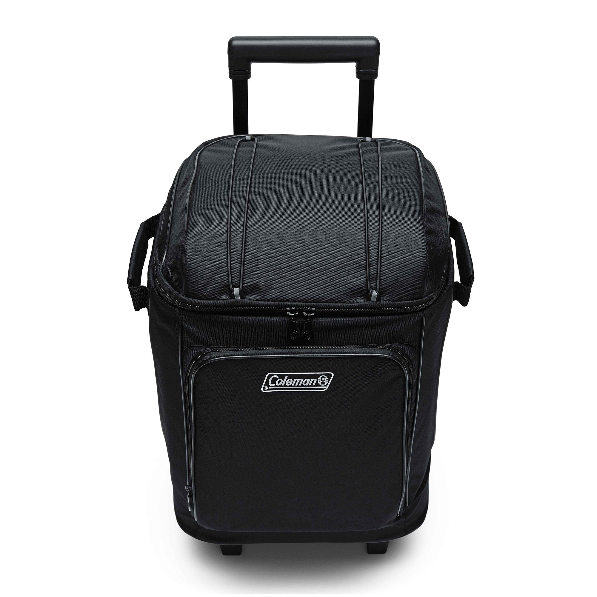 Coleman CHILLER 42-Can Soft-Sided Cooler w/ Wheels, Portable & Insulated, Black - Smart-nests