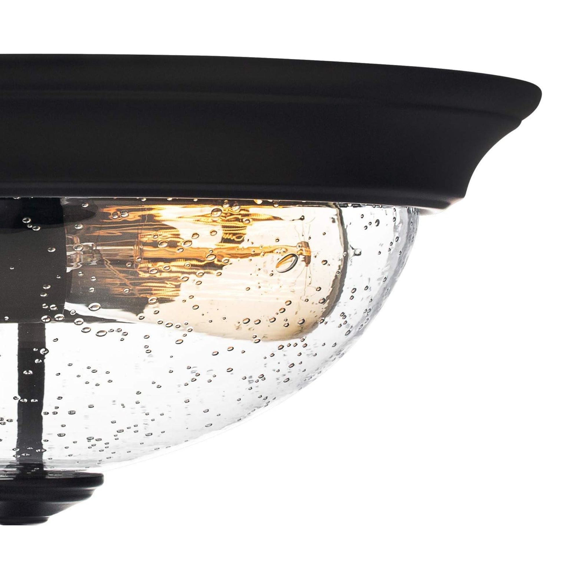 Prominence Home 13” Flush Mount Seeded Ceiling Light, Madalyn, 51381-31, Bronze - Smart-nests