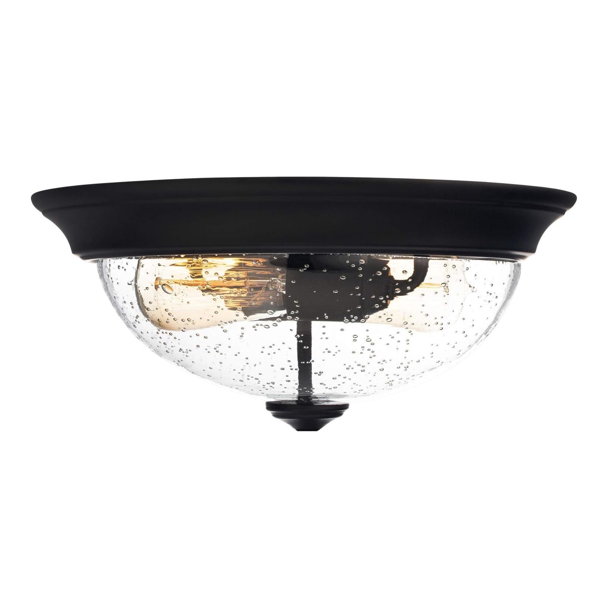 Prominence Home 13” Flush Mount Seeded Ceiling Light, Madalyn, 51381-31, Bronze - Smart-nests