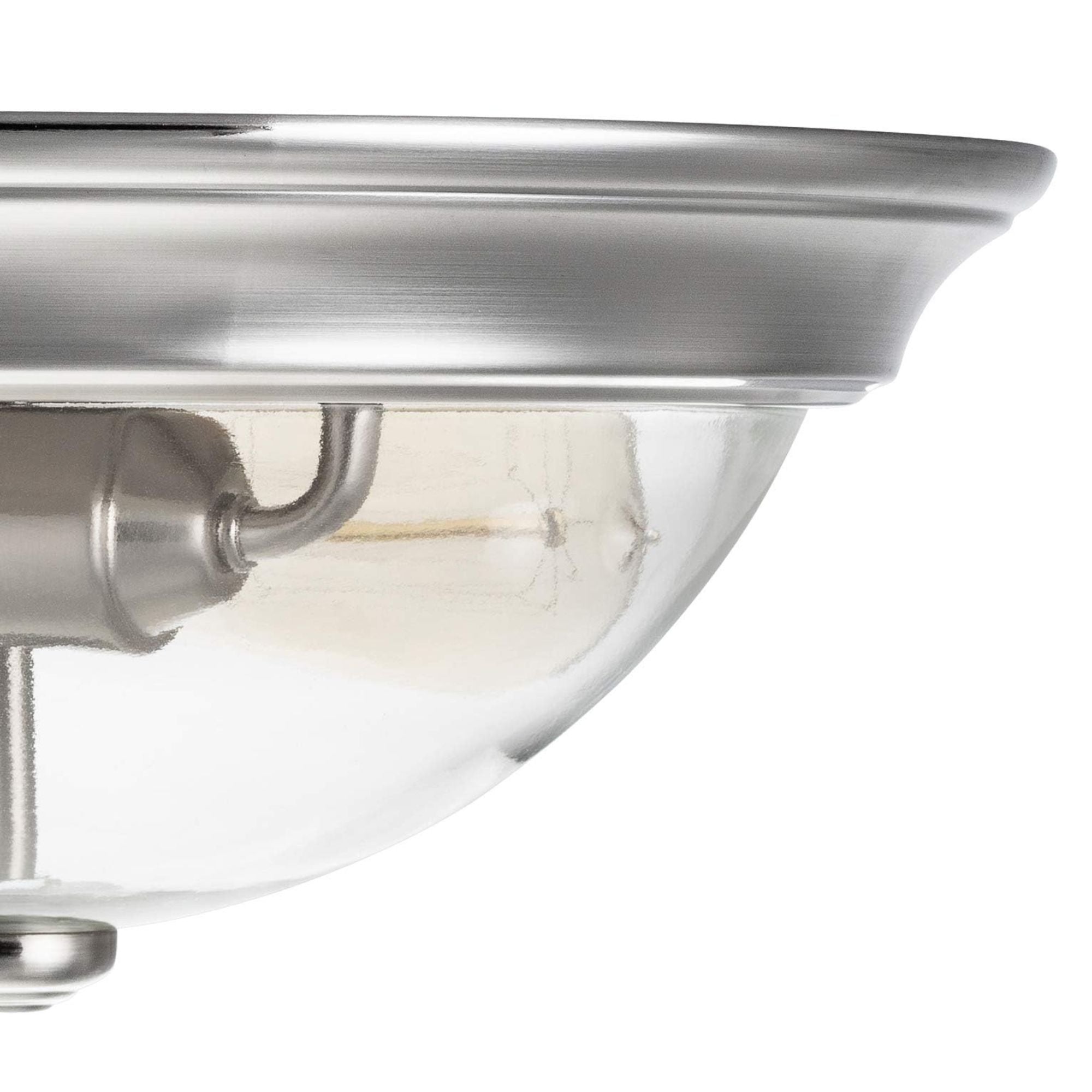 Prominence Home 13” Flush Mount Indoor Ceiling Light, Madalyn, 51380-31, Nickel - Smart-nests