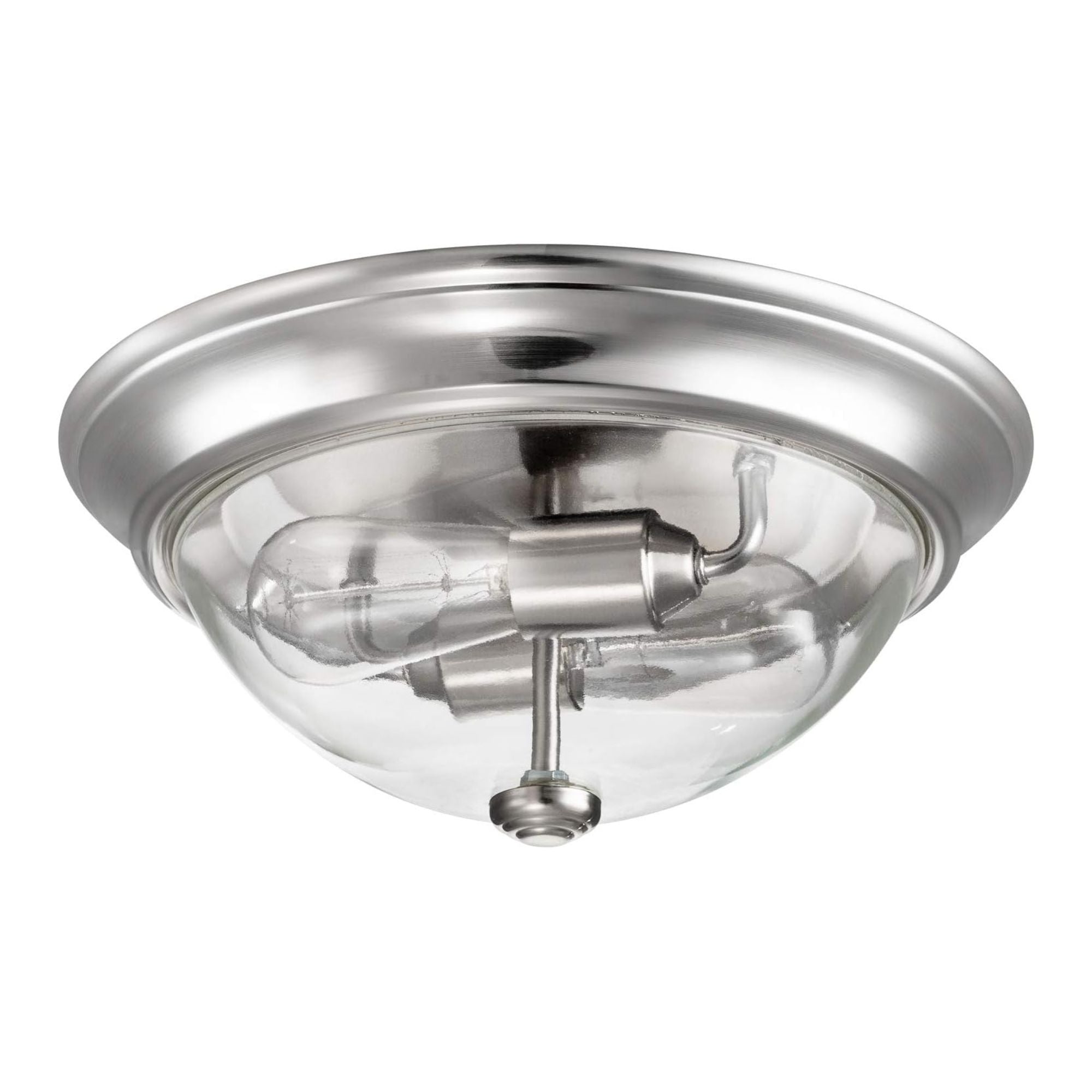 Prominence Home 13” Flush Mount Indoor Ceiling Light, Madalyn, 51380-31, Nickel - Smart-nests
