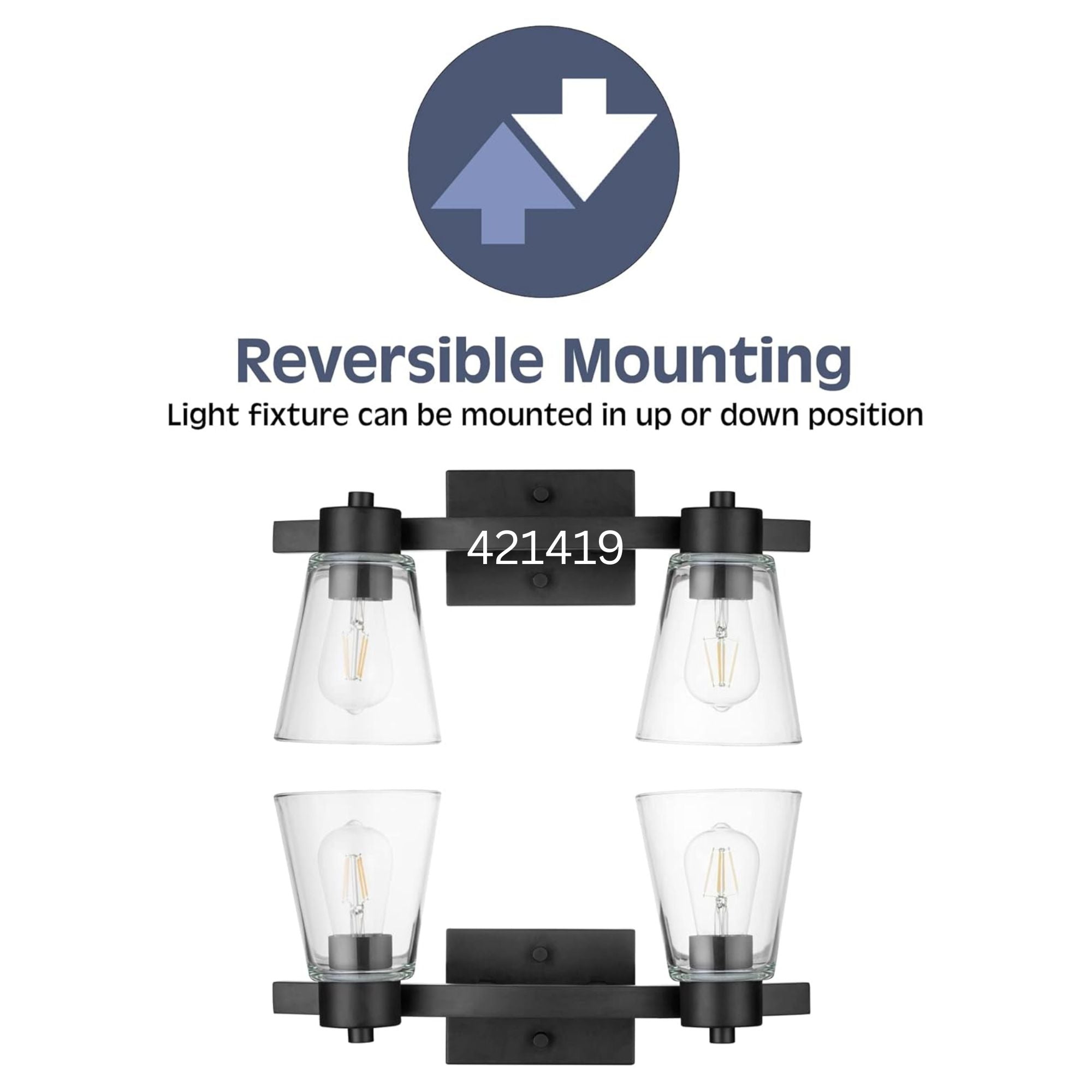 Prominence Home Fairendale 2 Light Bathroom Wall Vanity Light, Matte Black - Smart-nests