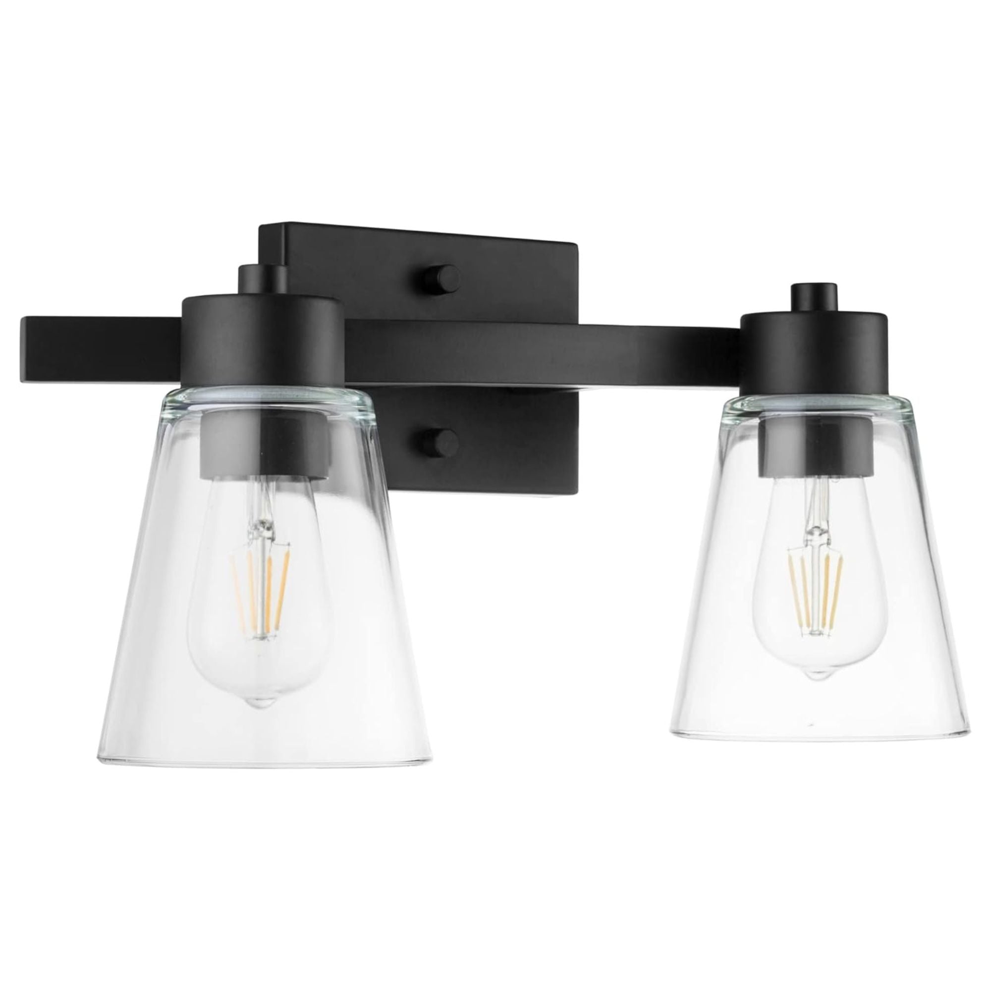 Prominence Home Fairendale 2 Light Bathroom Wall Vanity Light, Matte Black - Smart-nests