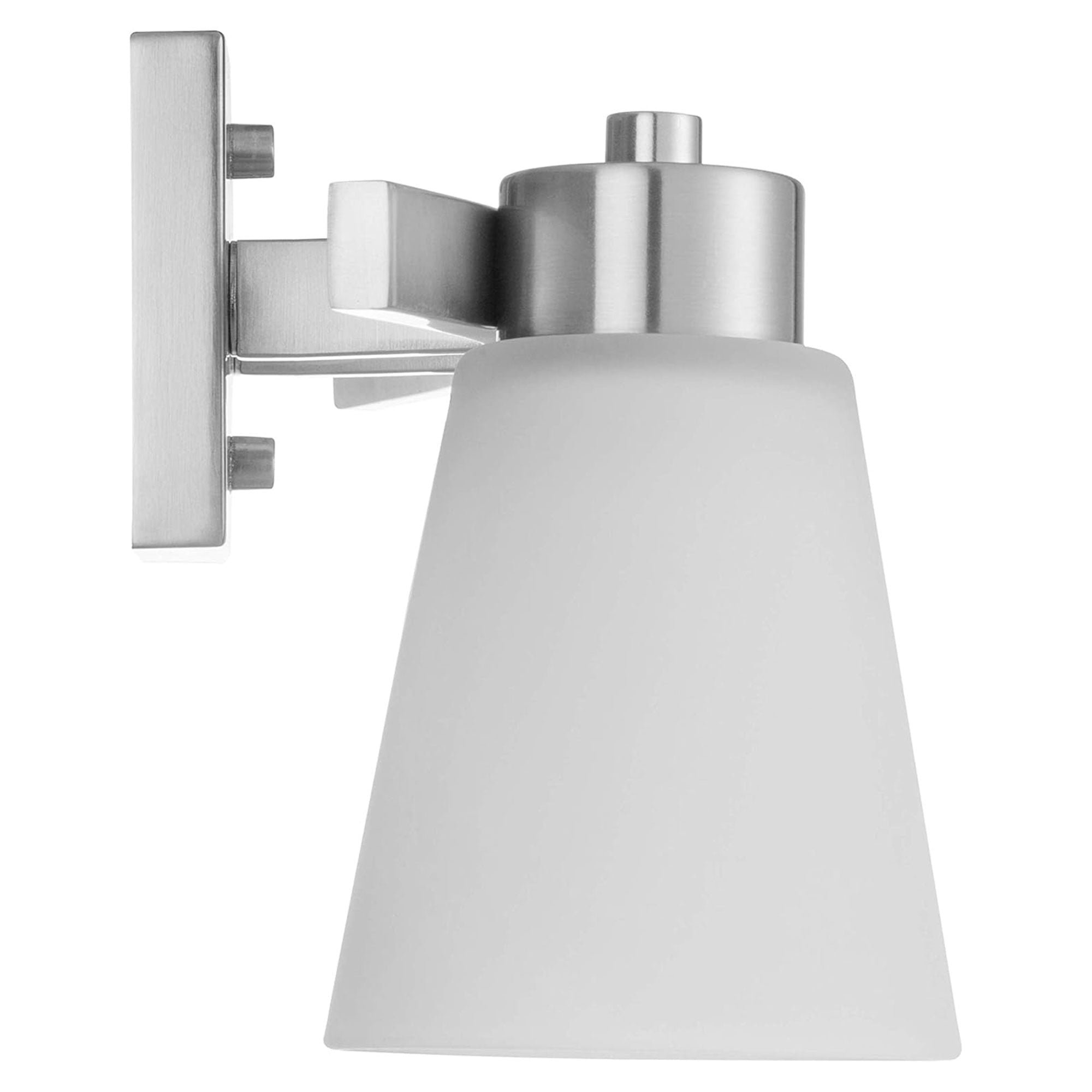 Prominence Home 2 Light Modern Bathroom Vanity Light, Frosted Glass, Nickel - Smart-nests