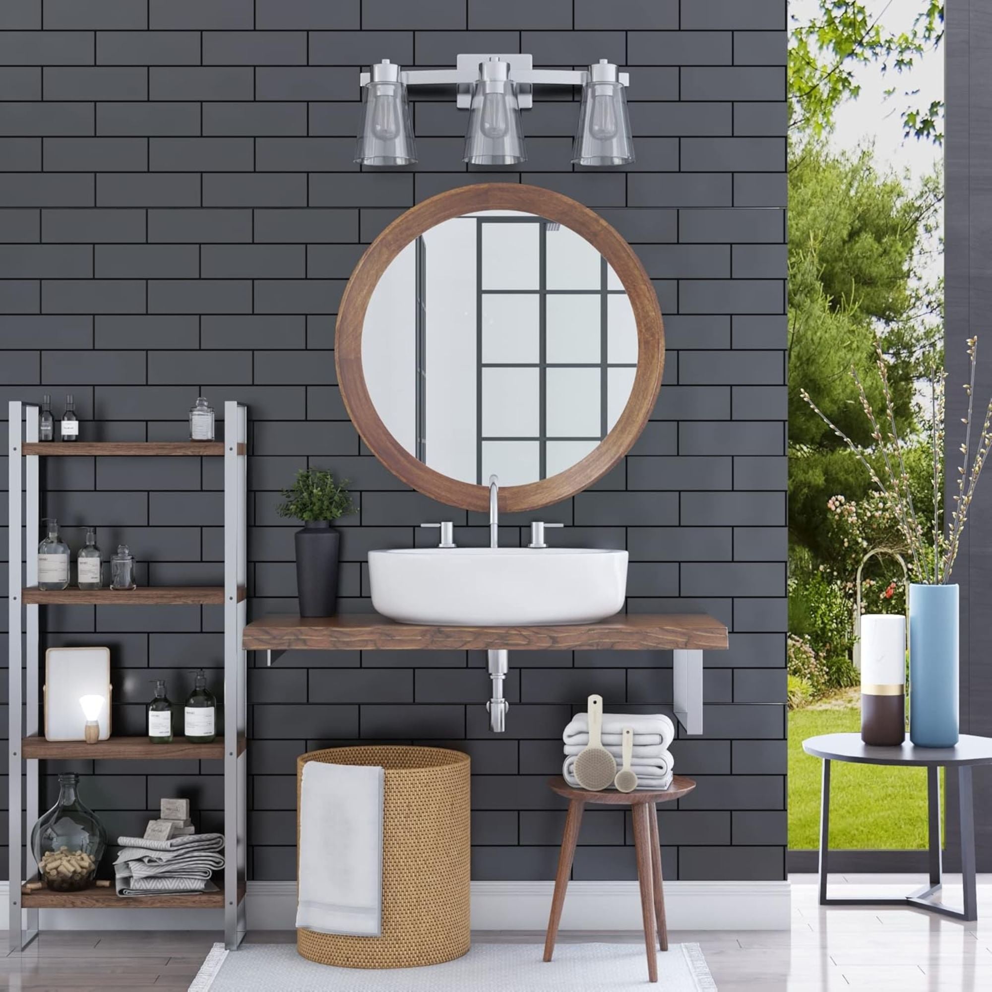 Prominence Home Fairendale 3 Light Bathroom Wall Vanity Light, Brushed Nickel - Smart-nests