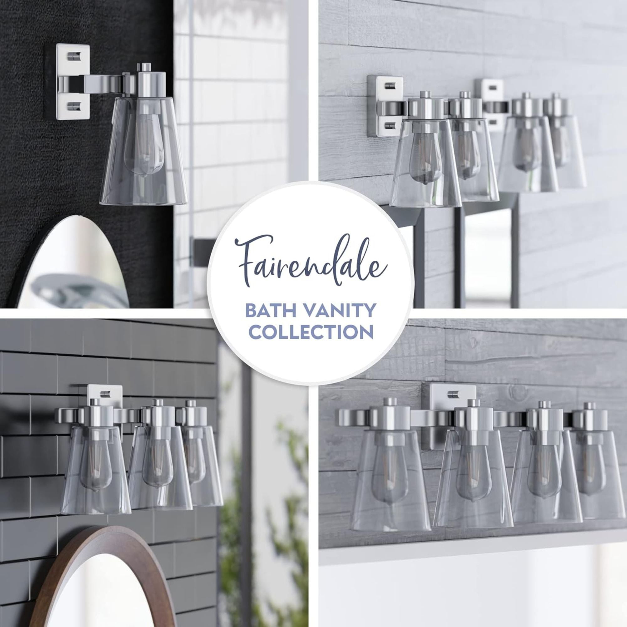 Prominence Home Fairendale 3 Light Bathroom Wall Vanity Light, Brushed Nickel - Smart-nests