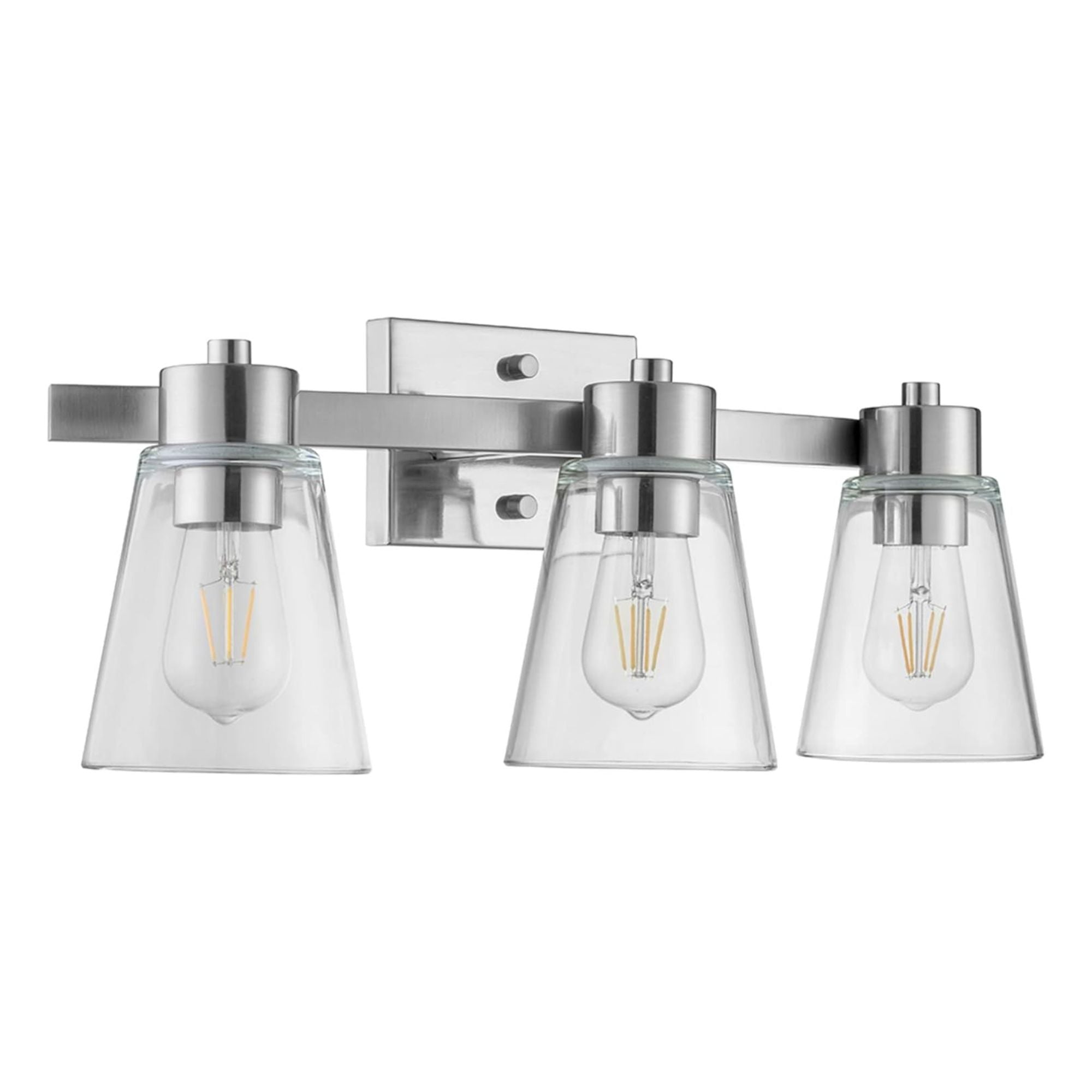 Prominence Home Fairendale 3 Light Bathroom Wall Vanity Light, Brushed Nickel - Smart-nests
