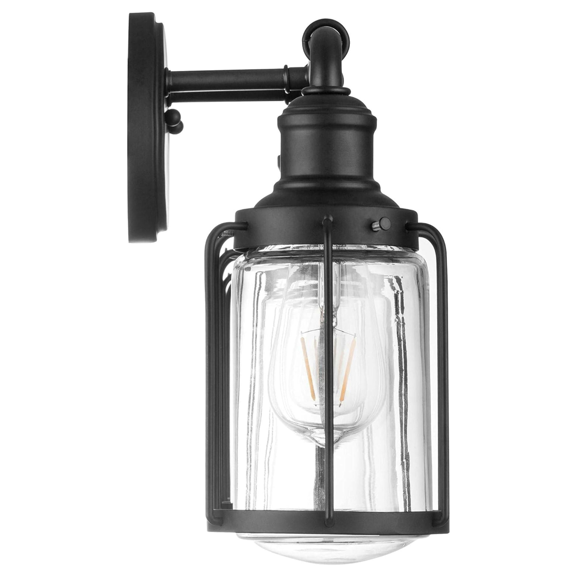 Prominence Home Lincoln Woods 3 Light Industrial Bathroom Vanity Light, Black - Smart-nests