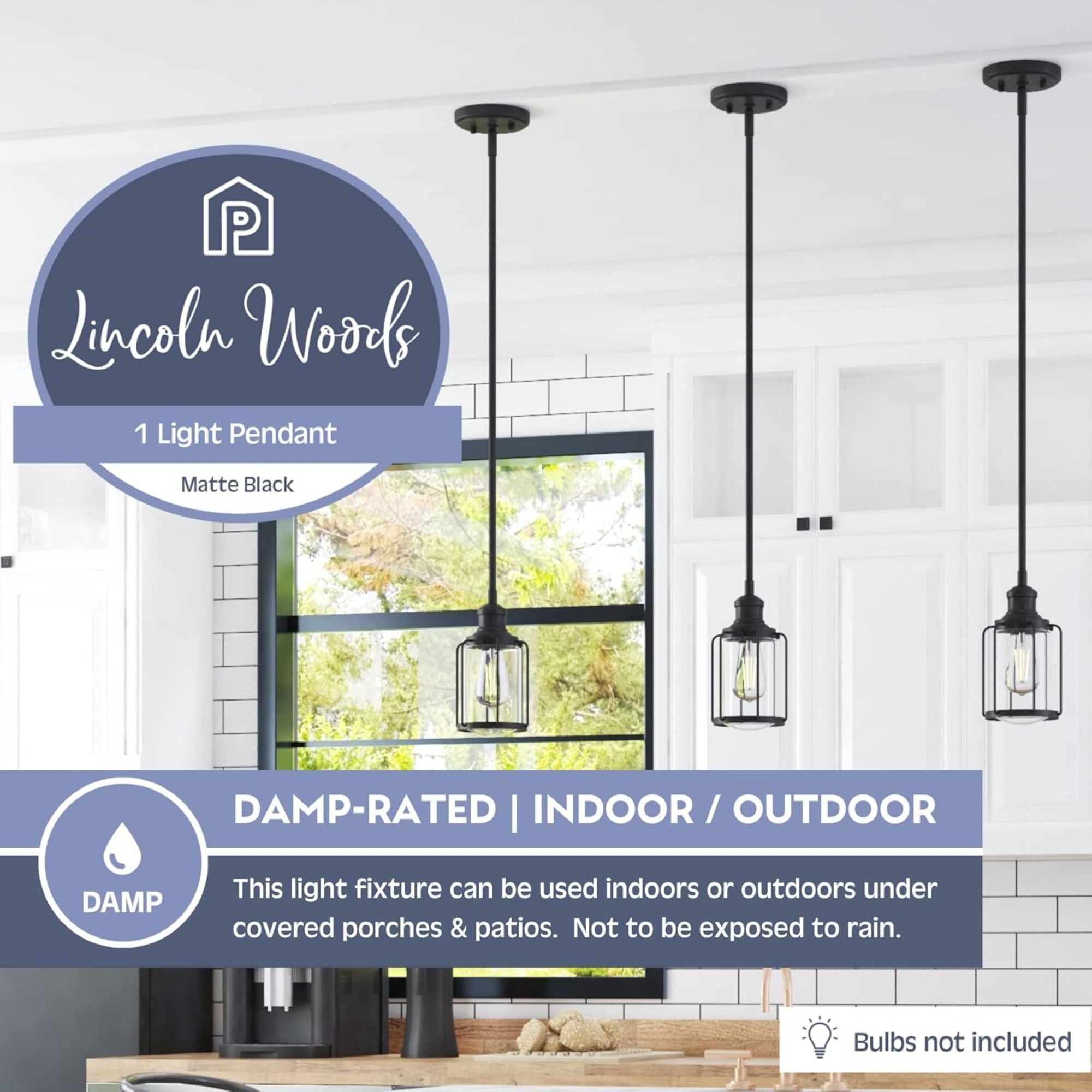 Prominence Home Lincoln Woods 1 Light Kitchen Island Linear Pendant Bar Light - Smart-nests