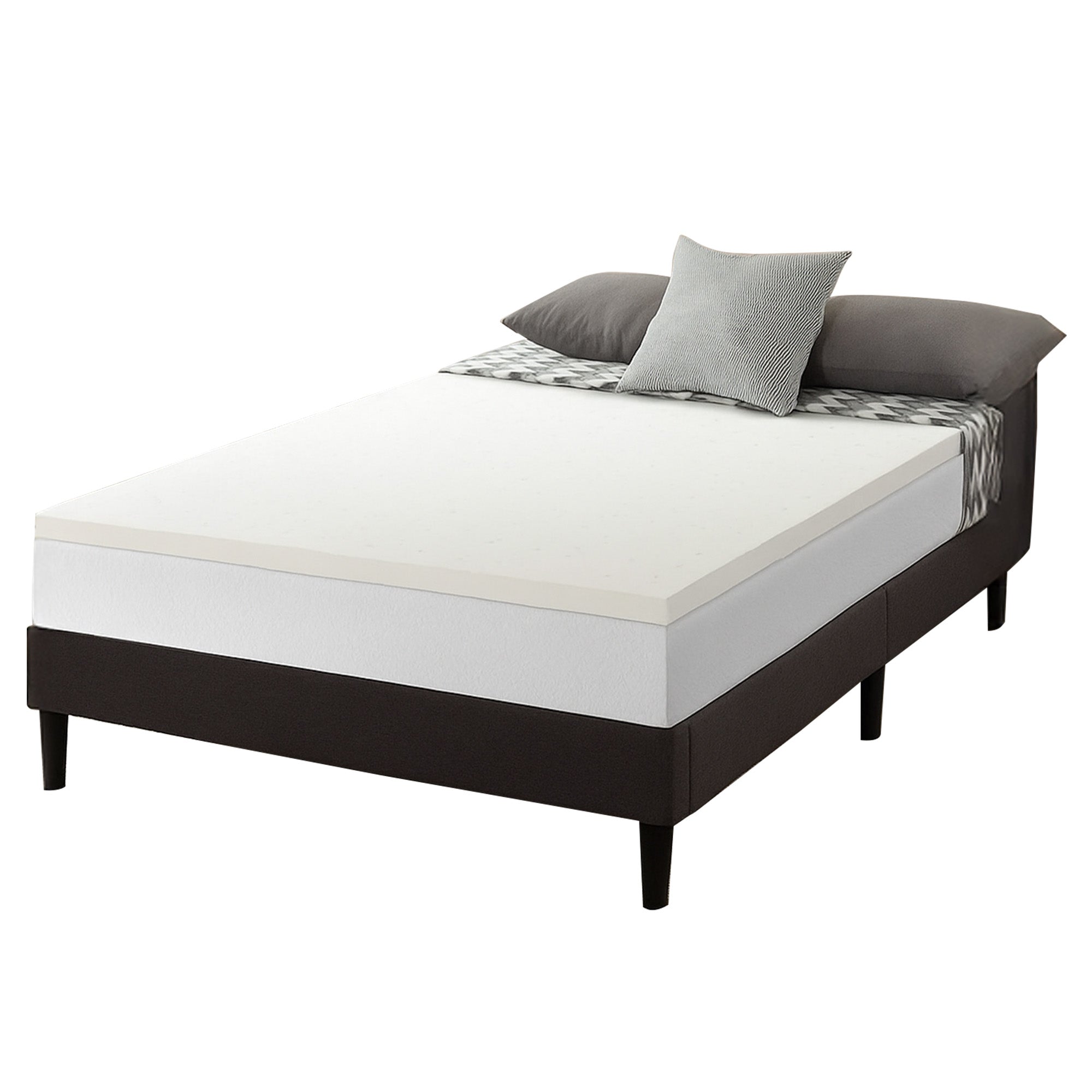 Best Price Mattress 2.5-Inch Ventilated Memory Foam Mattress Topper, Short Queen - Smart-nests