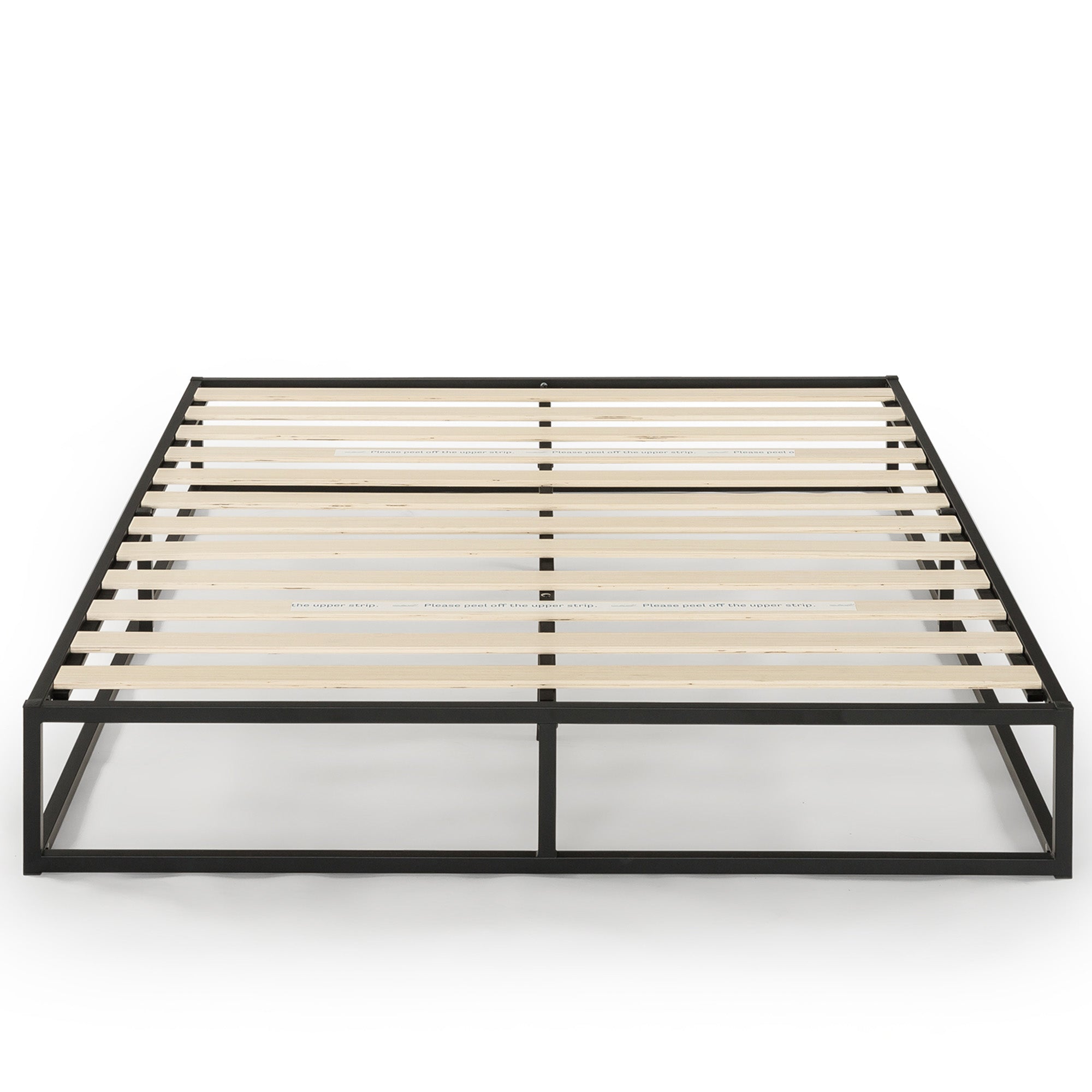 Mellow Modernista 10" Metal Platform Bed Frame with Slat Foundation, King, Black - Smart-nests