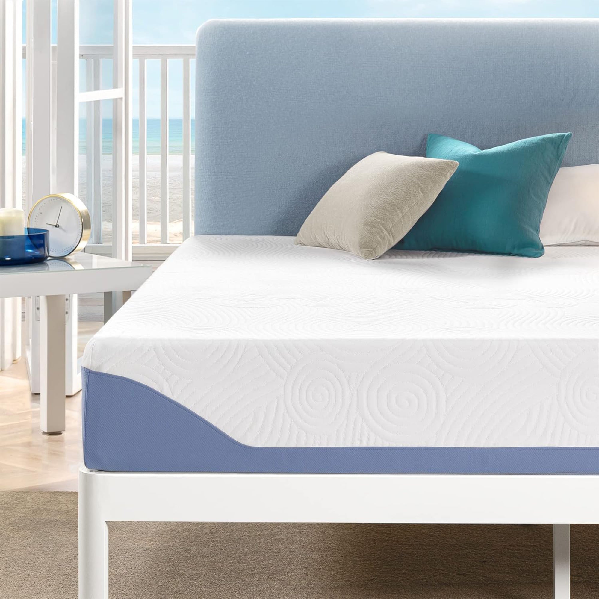 Mellow 10-Inch Cooling Gel-Infused Memory Foam Bed Mattress, Medium-Firm, Queen - Smart-nests