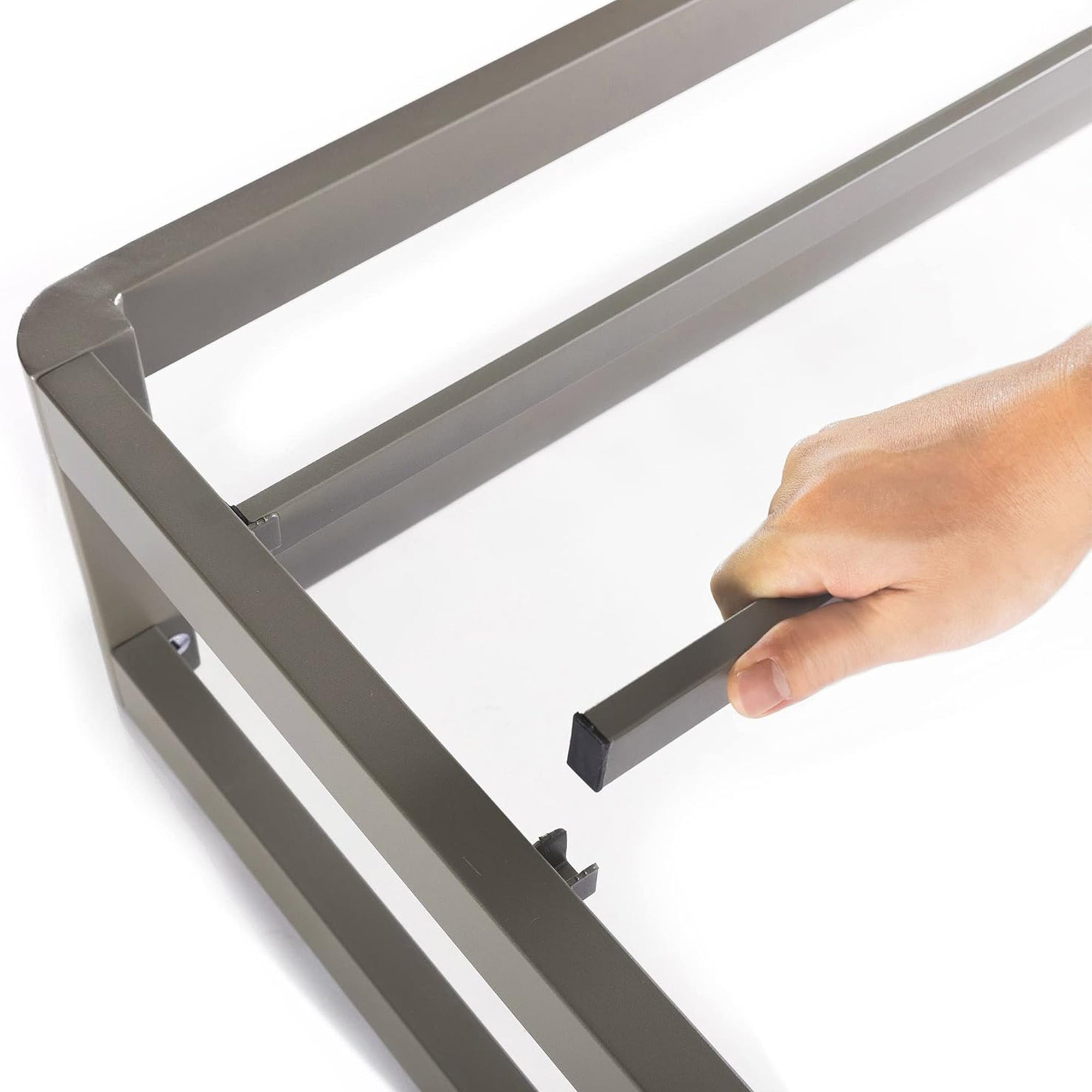 Mellow 9-Inch Metal Platform Bed Frame with Mattress Foundation, King, Gray - Smart-nests