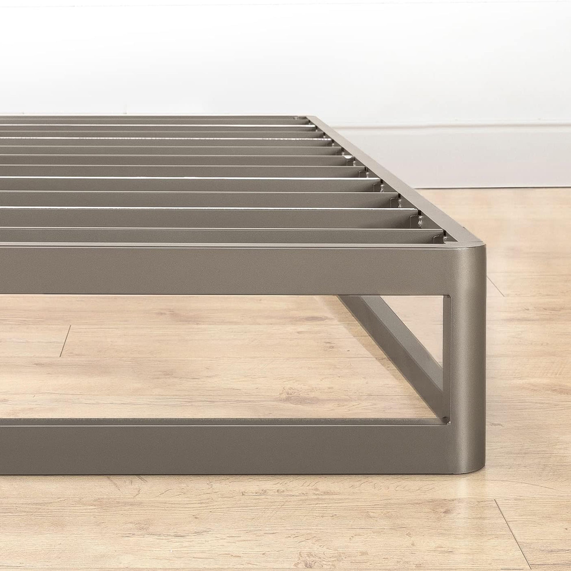 Mellow 9-Inch Metal Platform Bed Frame with Mattress Foundation, King, Gray - Smart-nests