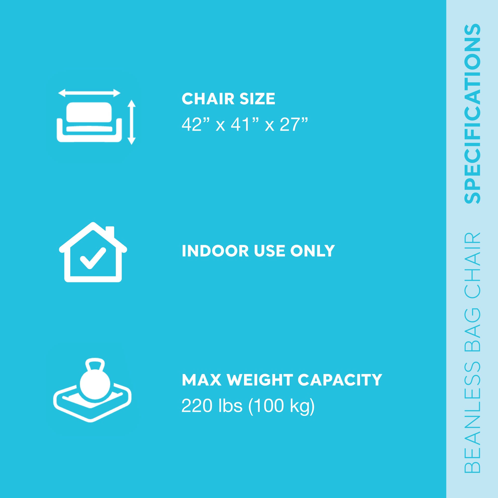 Intex 68579EP Inflatable 42 x 41 x 27 Inch Beanless Bag Lounge Chair, Gray - Smart-nests