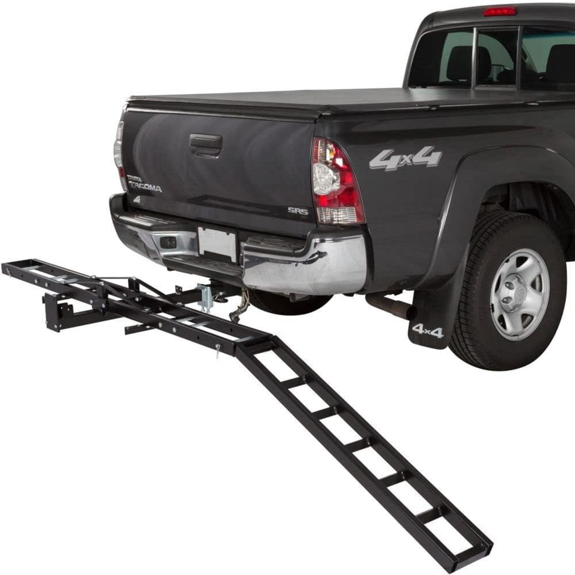 Black Widow Motorcycle Bike Carrier with Ramp for 2" Hitch, 500 Pound Capacity - Smart-nests