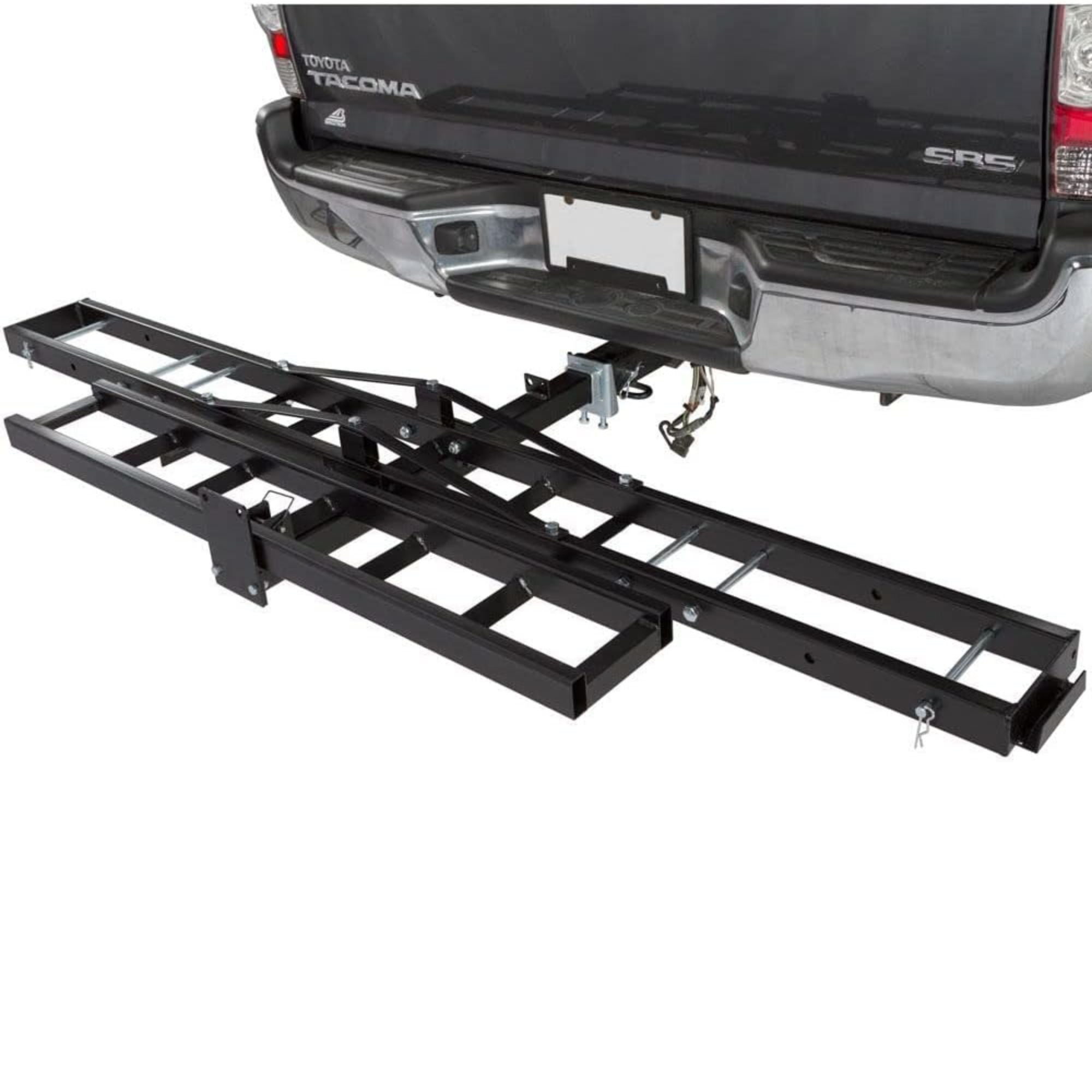 Black Widow Motorcycle Bike Carrier with Ramp for 2" Hitch, 500 Pound Capacity - Smart-nests