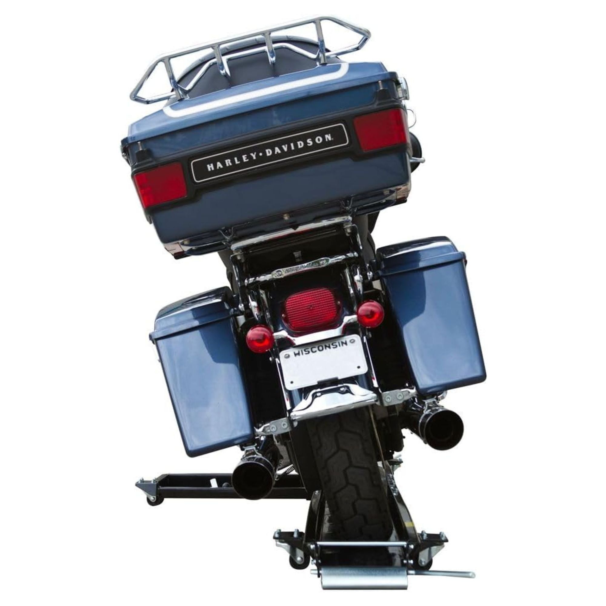 Black Widow Heavy Duty Motorcycle Dolly and Cruiser Garage Storage Ramp, Black - Smart-nests