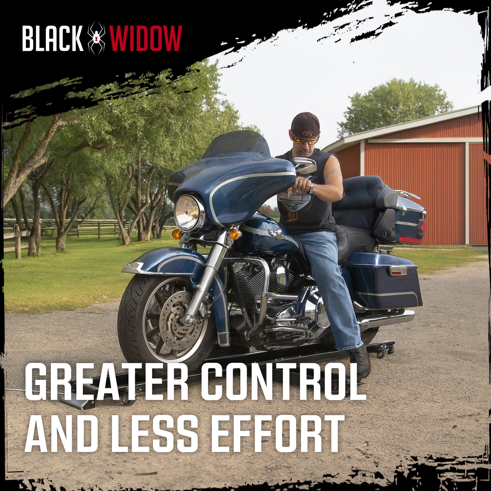 Black Widow Heavy Duty Motorcycle Dolly and Cruiser Garage Storage Ramp, Black - Smart-nests