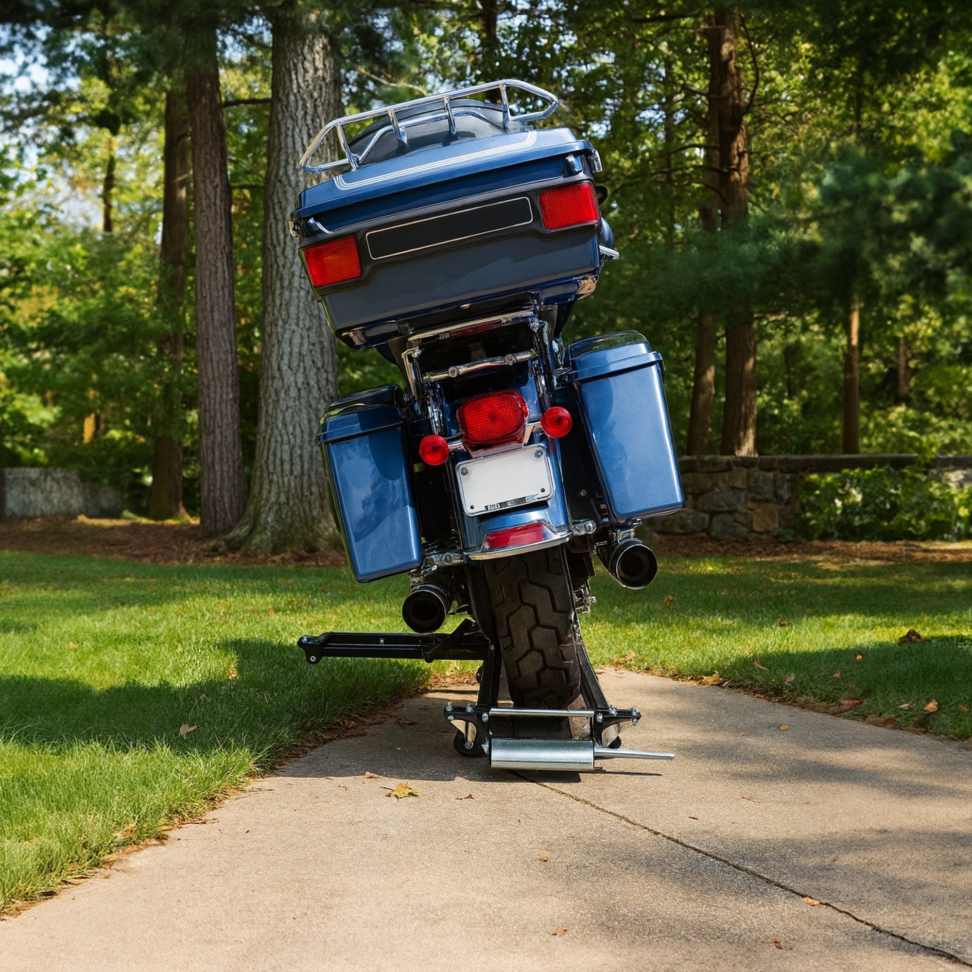 Black Widow Heavy Duty Motorcycle Dolly and Cruiser Garage Storage Ramp, Black - Smart-nests