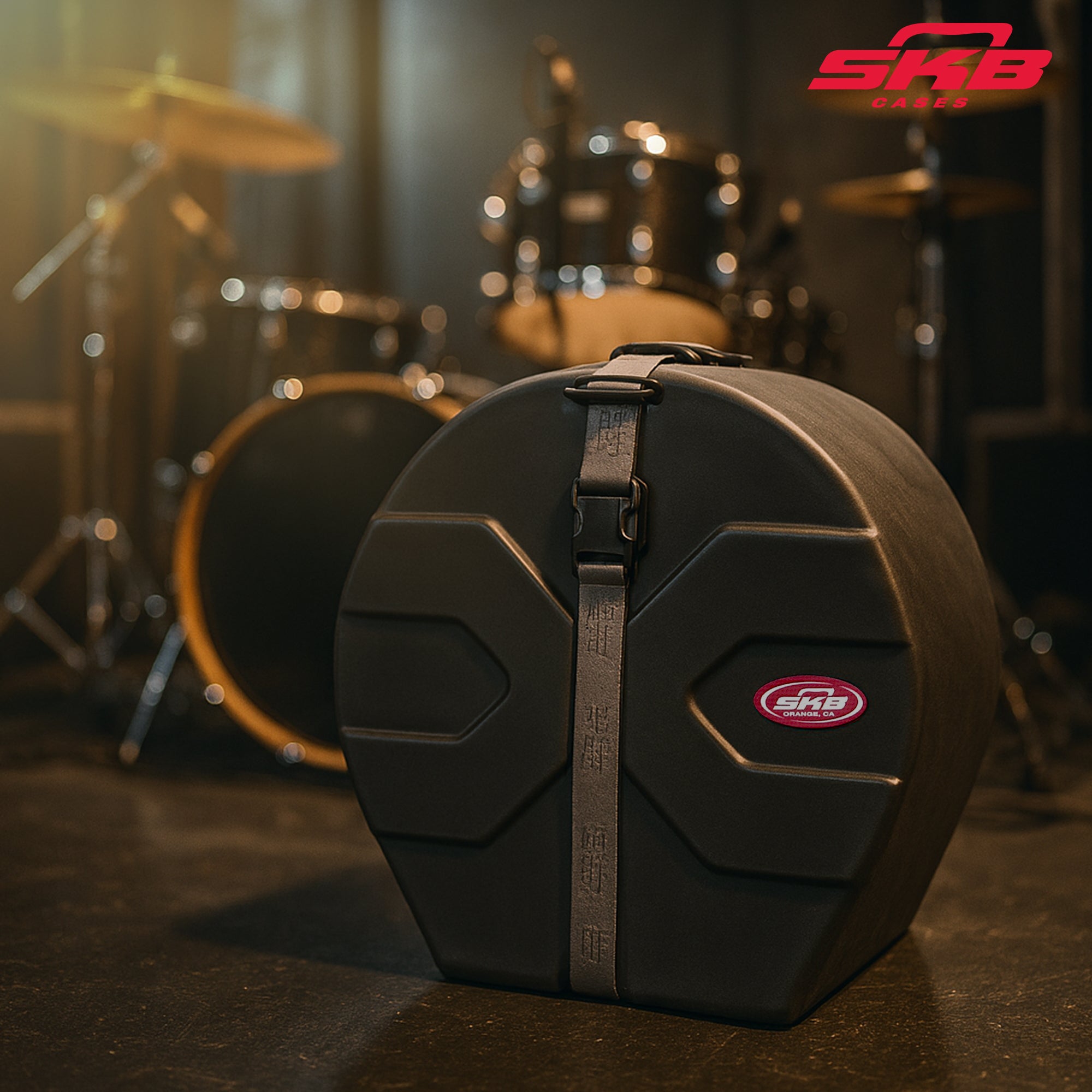 SKB 14" x 16" Tom Case with Padded Interior and D-Shaped Drum Design - Smart-nests
